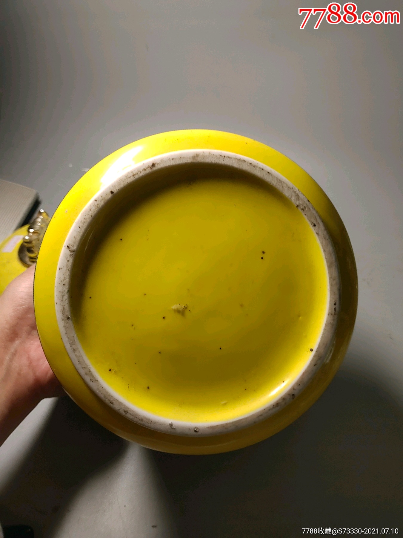 帝王风范,现代帝明黄釉茶叶罐一只_茶叶罐/盒_第9张_7788瓷器