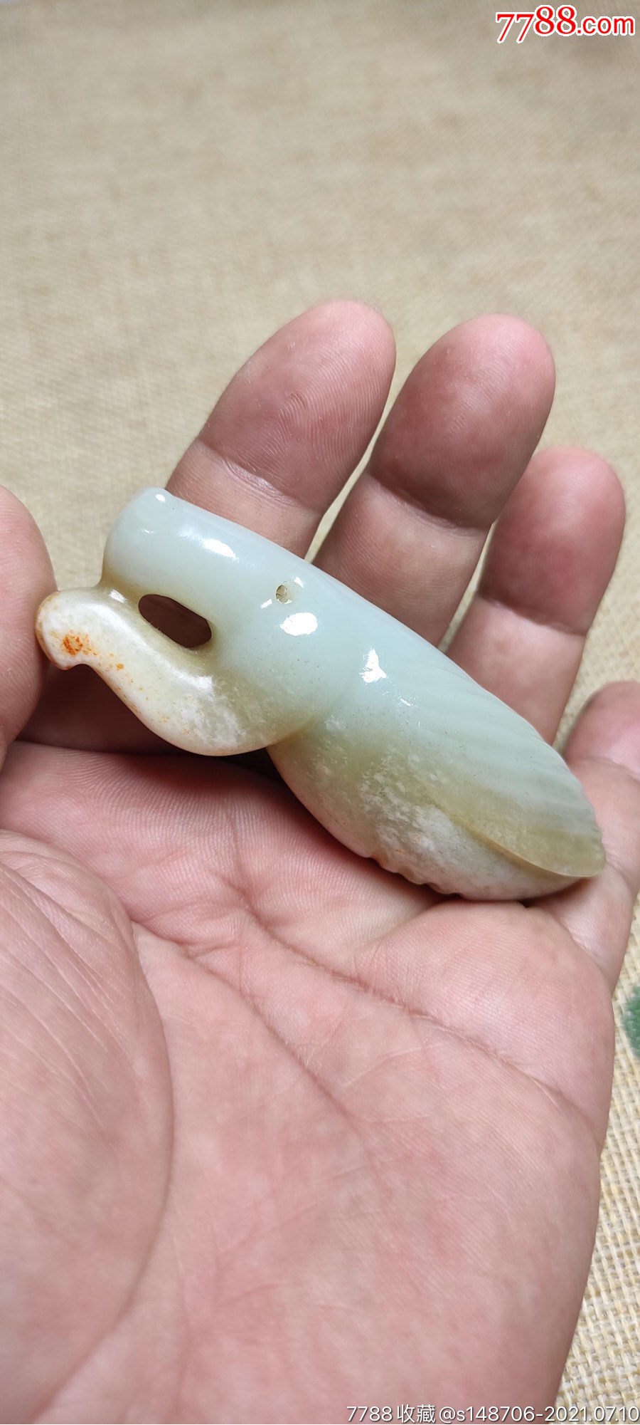 旧藏和田玉玉螳螂