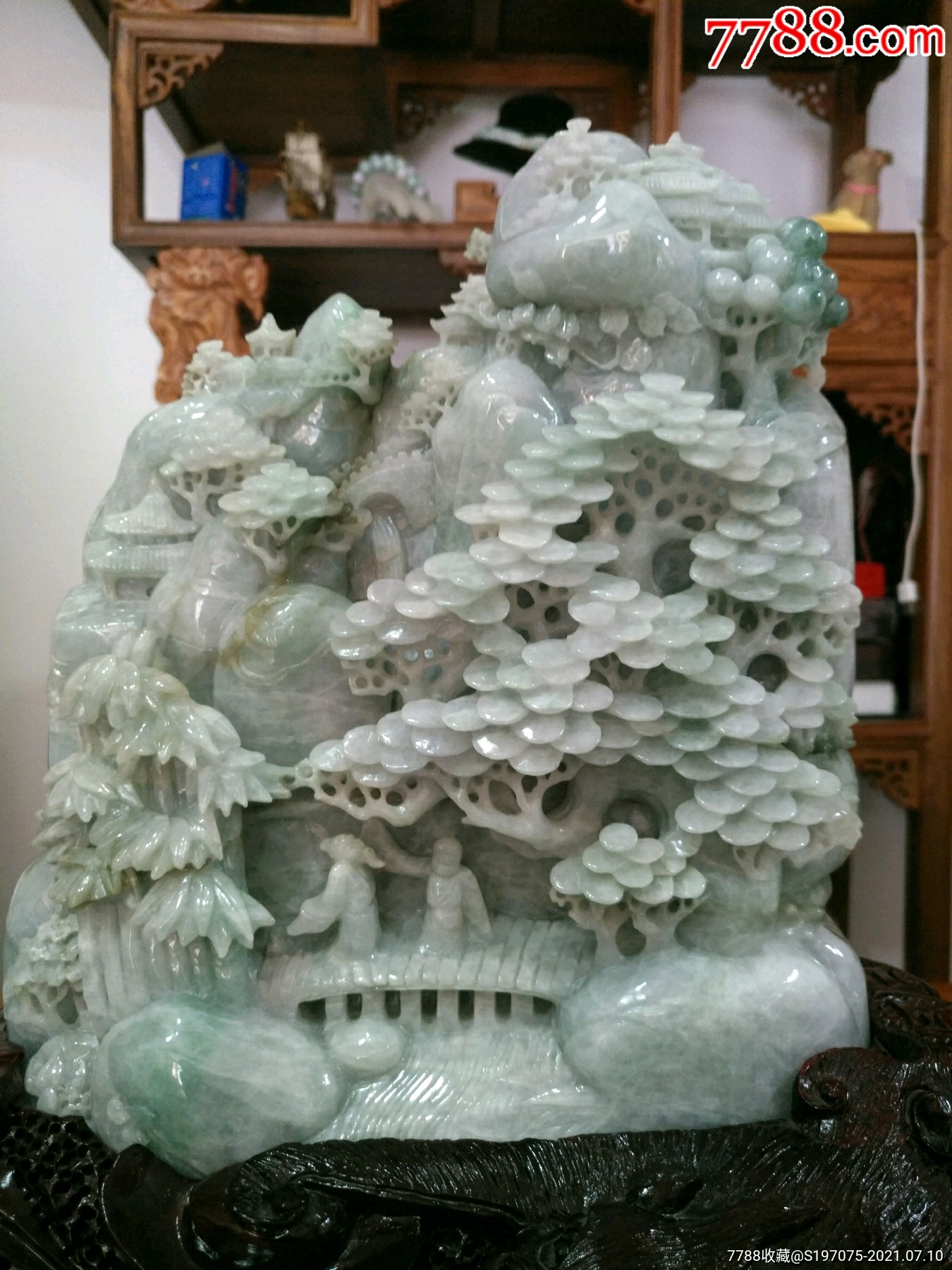 a货翡翠大玉山子摆件_价格58800元【中华收藏热店】_第1张_7788商城