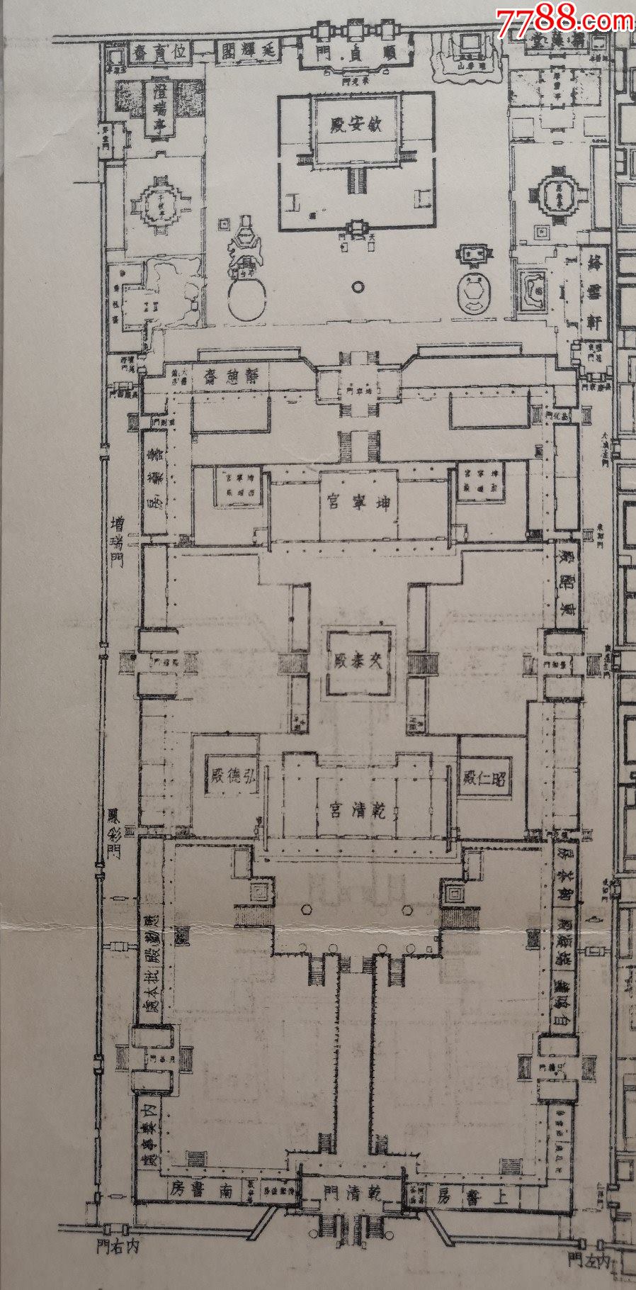 民国故宫博物院中路及内东路平面全图故宫史料