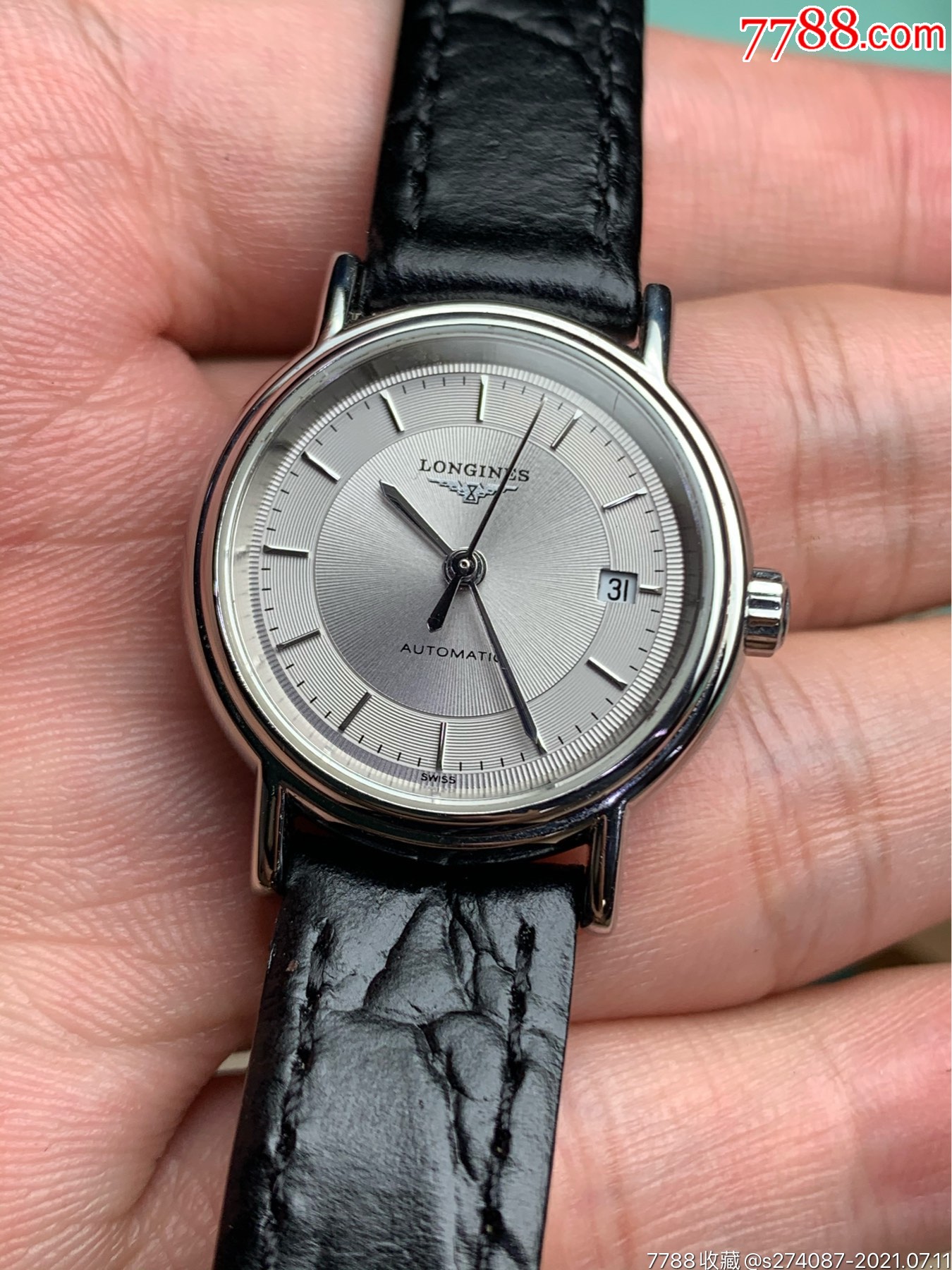 浪琴瑰丽系列l42214自动机械女士腕表直径25mm简约低调罗马刻度全