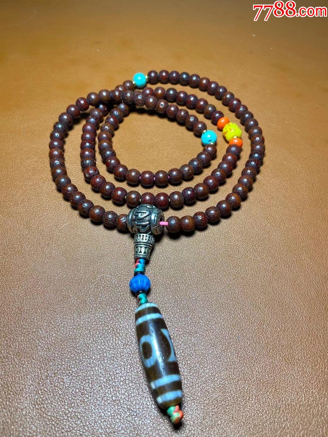 藏传朱砂供老星月菩提108颗念珠