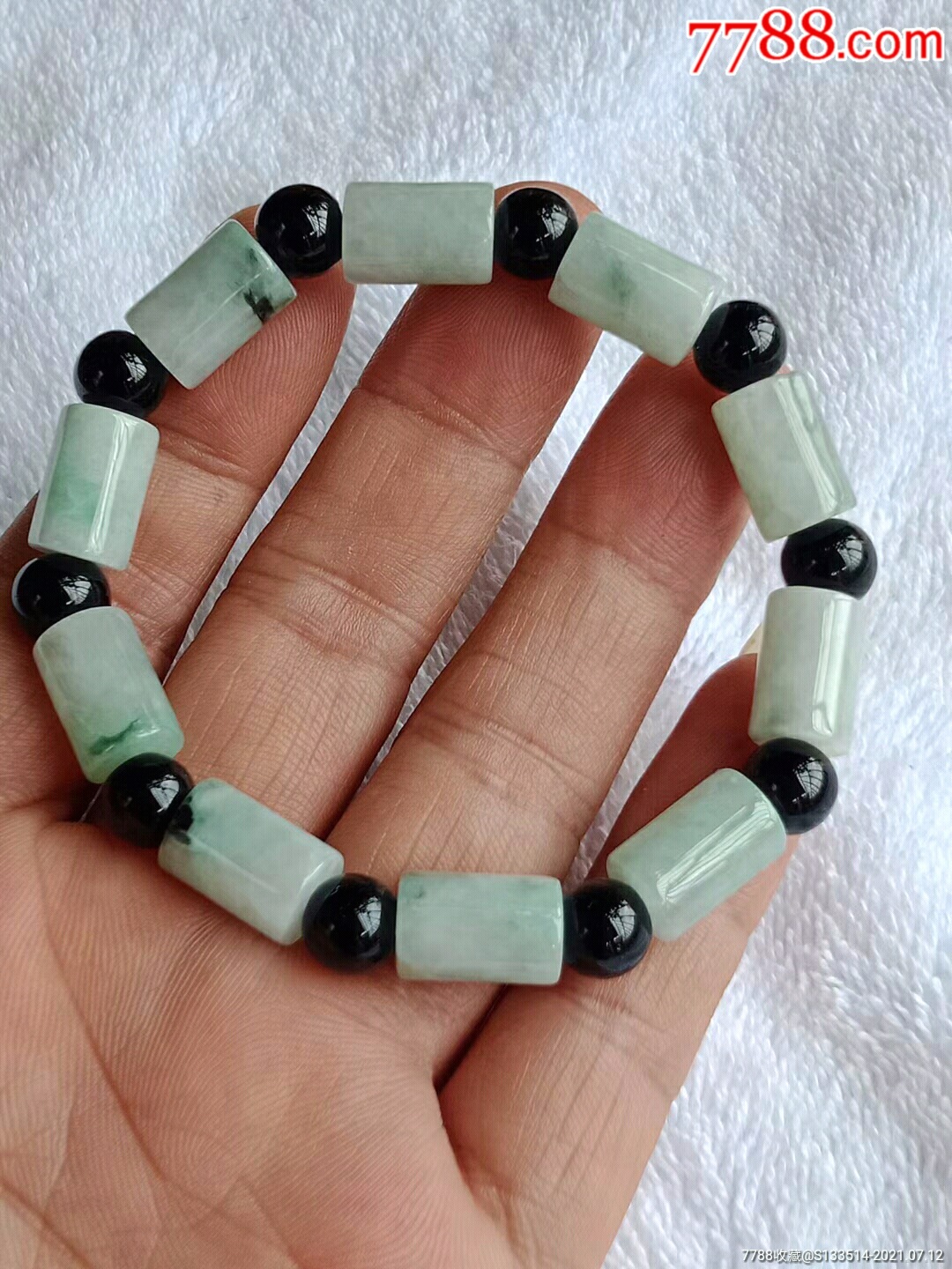 缅甸翡翠16-8路路通手串(送证书)