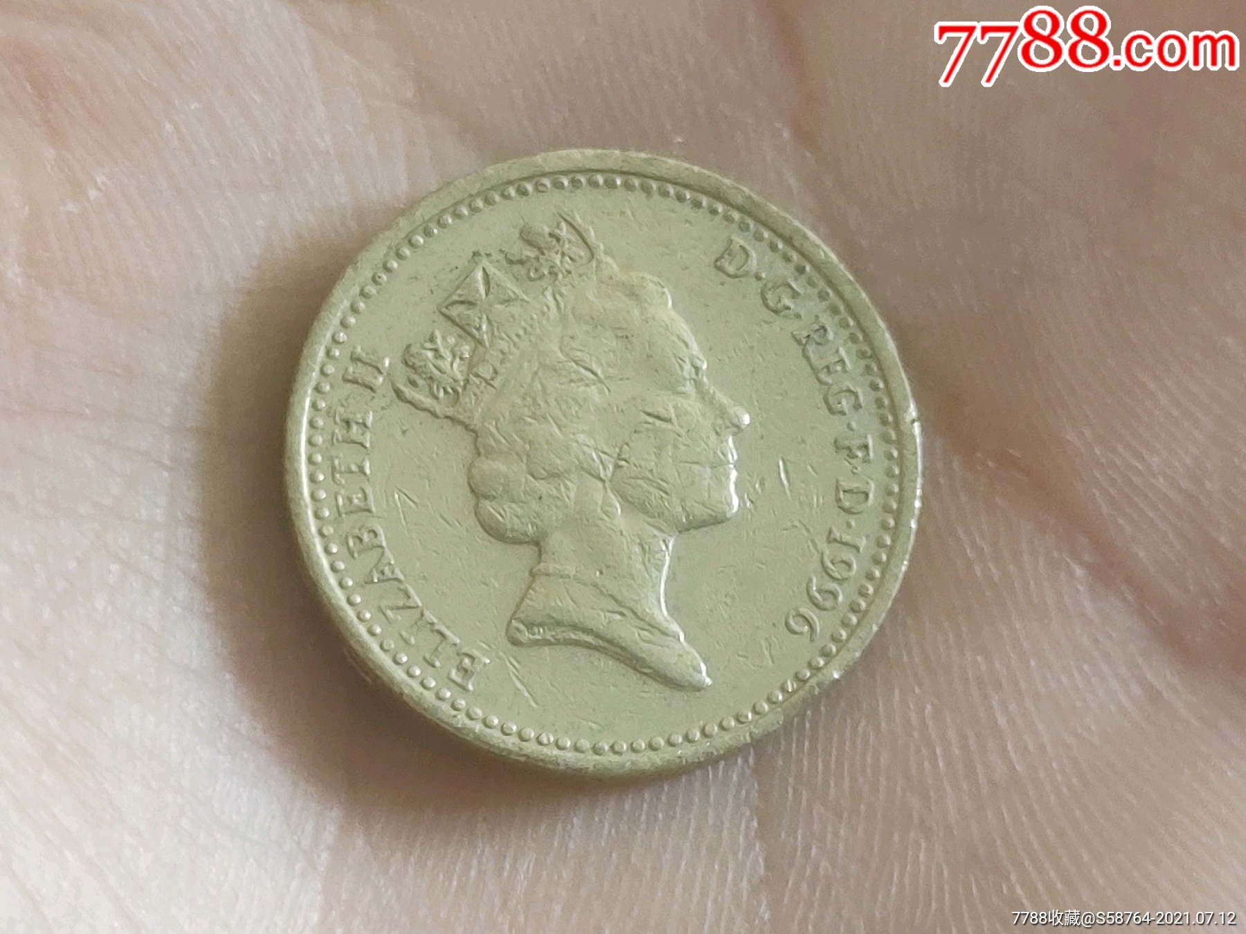 英国一元硬币图片
