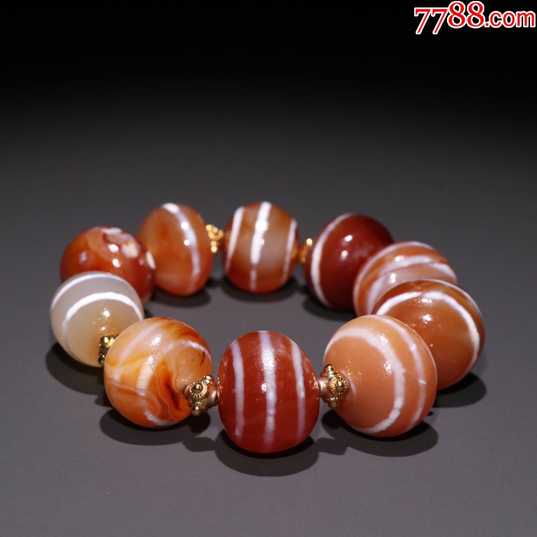 高年份藏传玛瑙手串