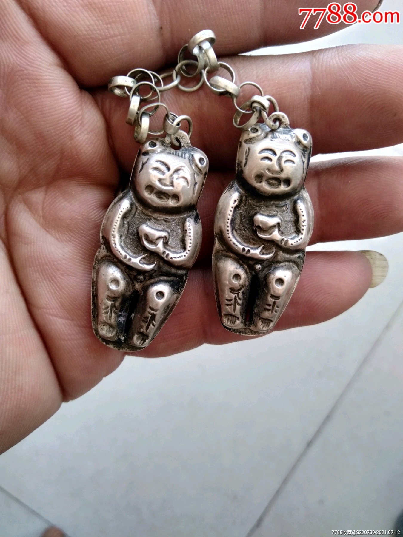 一对银娃娃,厚皮,挺重的,二手货看图下单售后不退不换_价格380元_第1