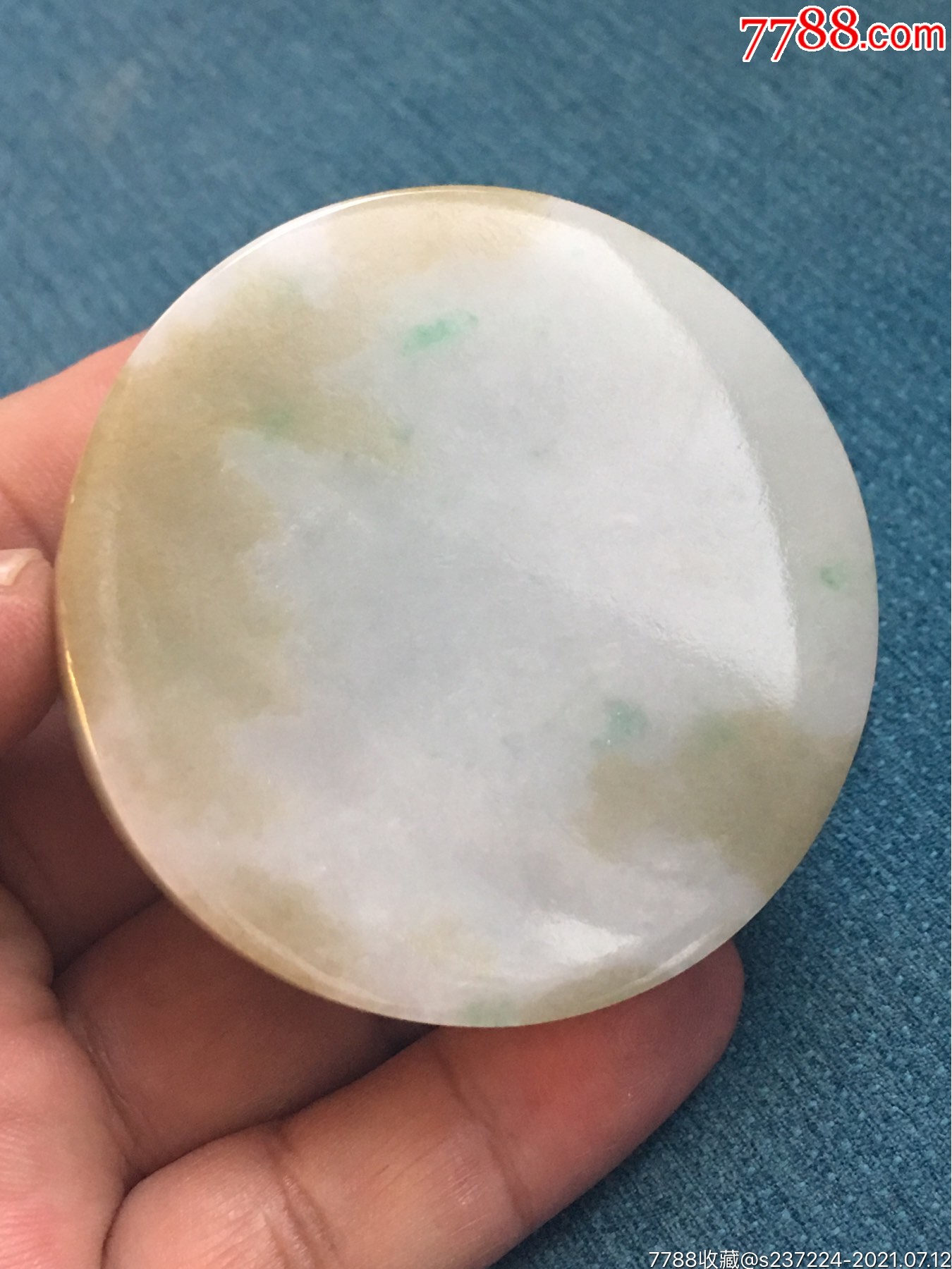 翡翠镯心,55×1.5,72克