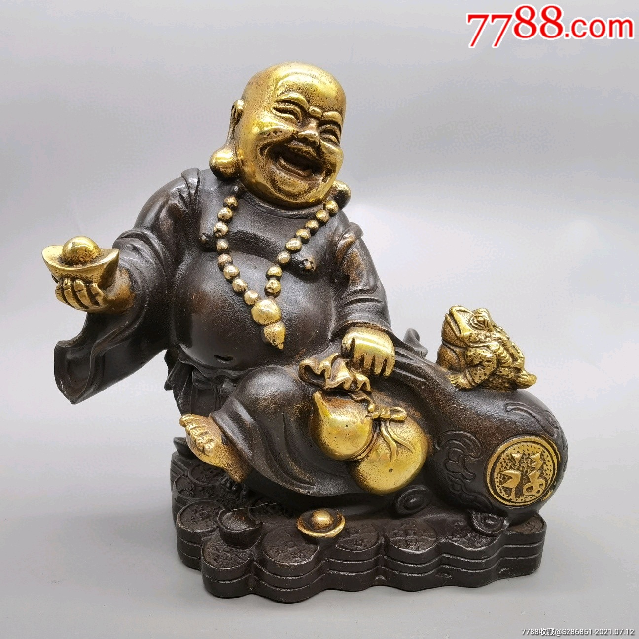 铜弥勒佛摆件,不议价