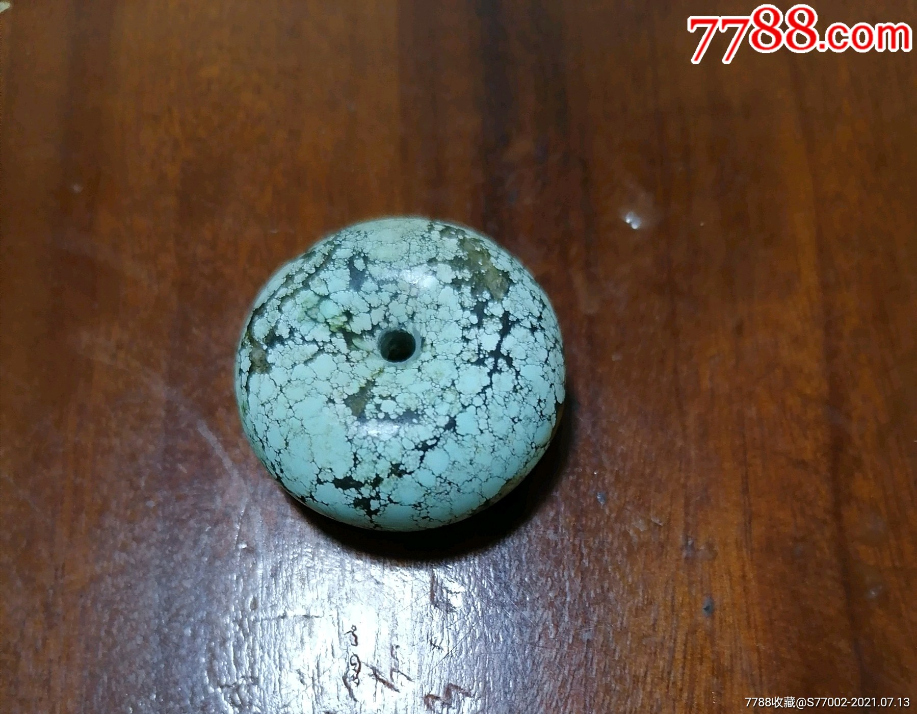绿松石网花大平安扣一枚
