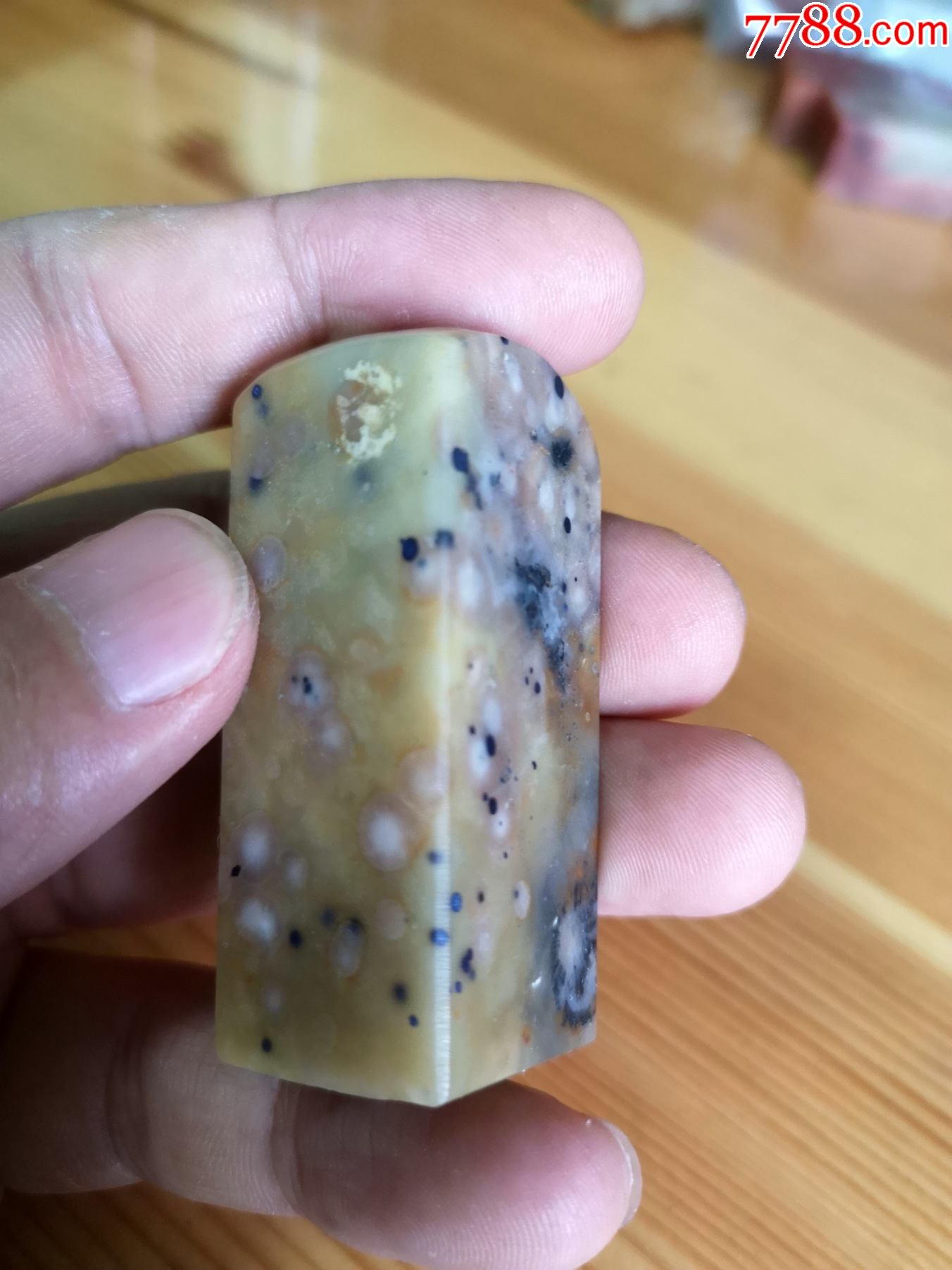 5品99青田巴林冻石小素章5枚合售