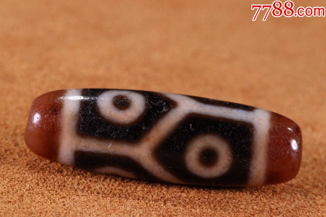 藏传精品红肉细沙至纯龟甲六眼天珠