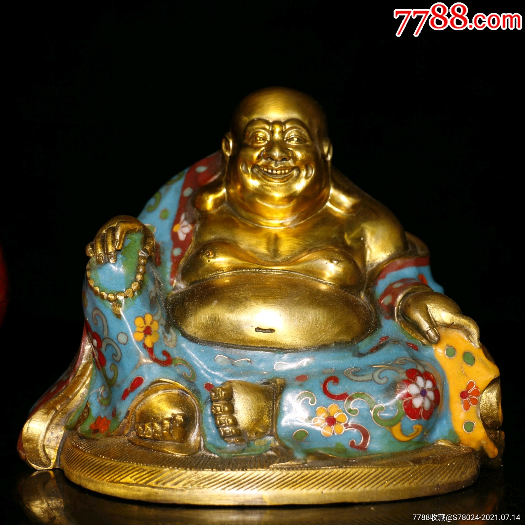 黄金袋弥勒佛一尊恭请供奉佛像摆