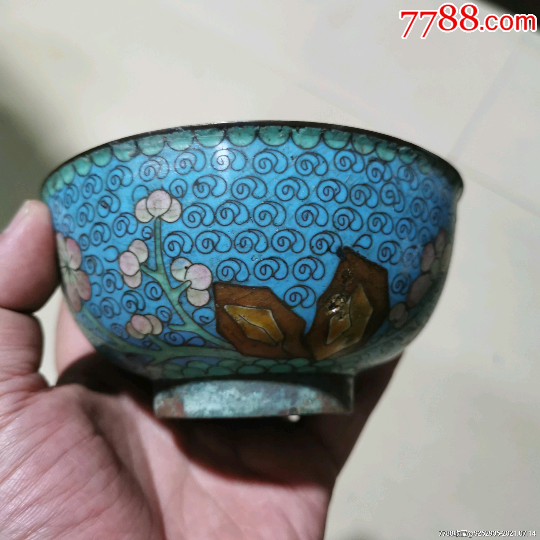 民国景泰蓝掐丝珐琅碗