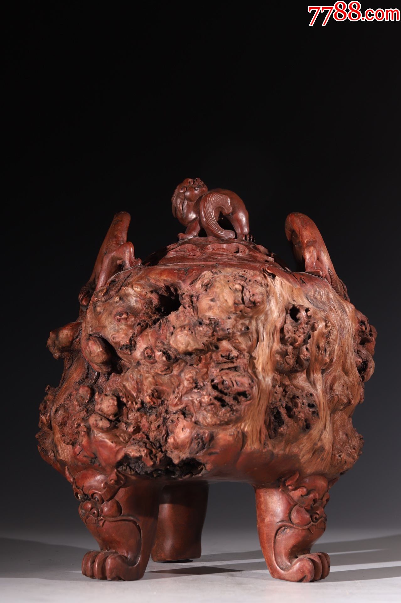 旧藏龙眼木随形螭龙耳香薰炉-价格:6000元-se81448179-香炉/香器-零售