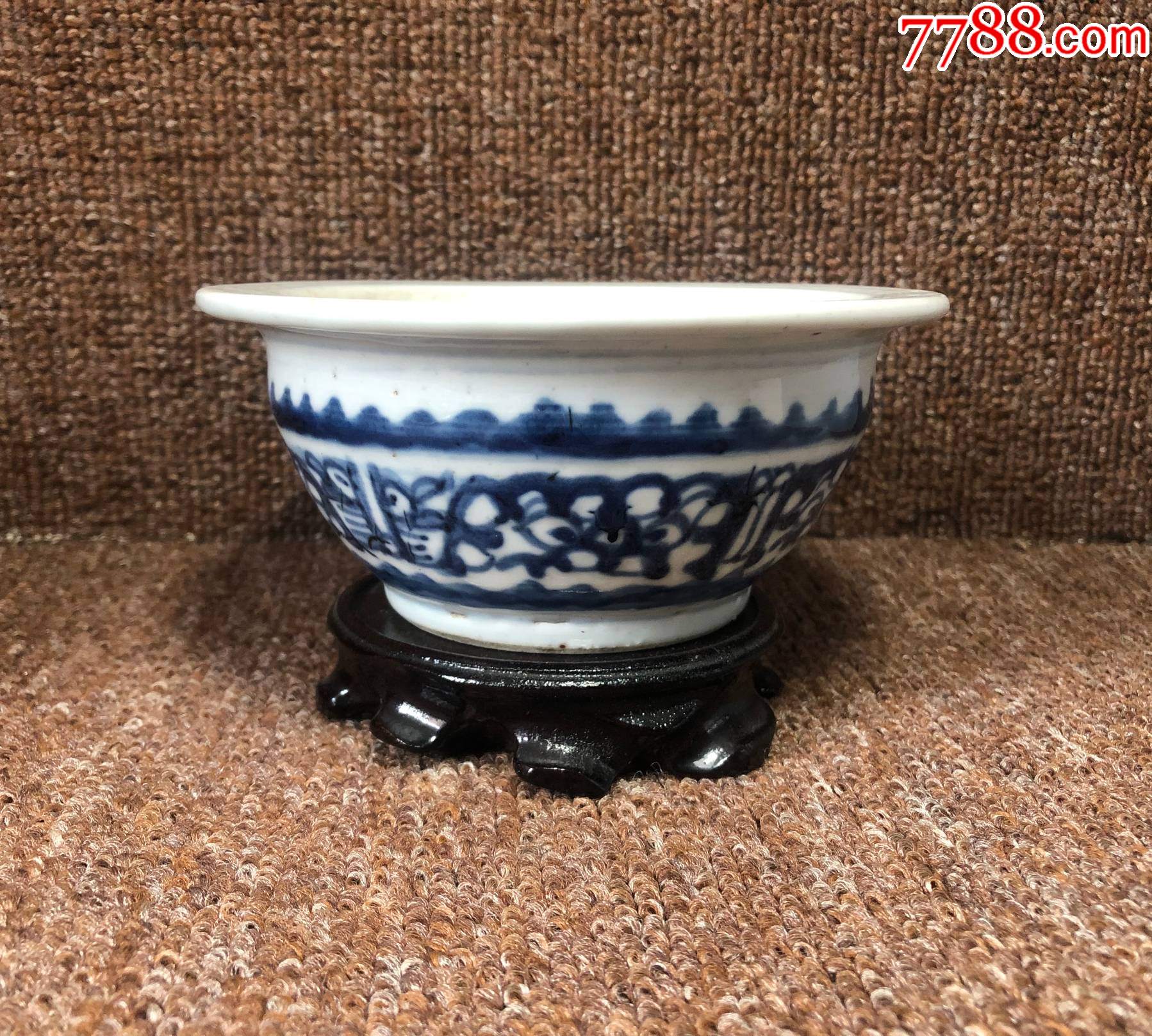 清中期夔龙纹琴炉极美品_青花瓷_图片欣赏_收藏价格_7788烟标收藏