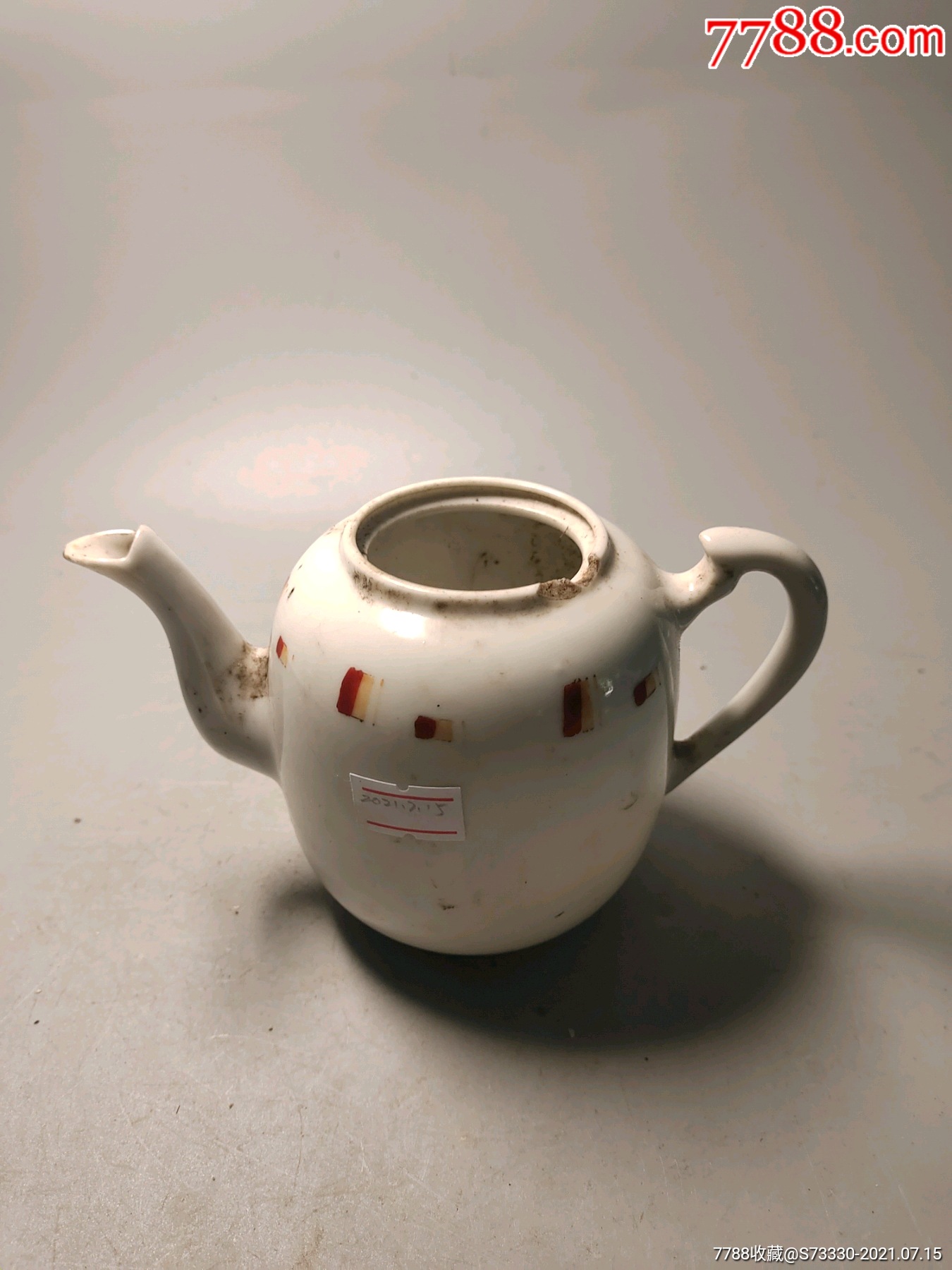 民国小茶壶一把无盖磕