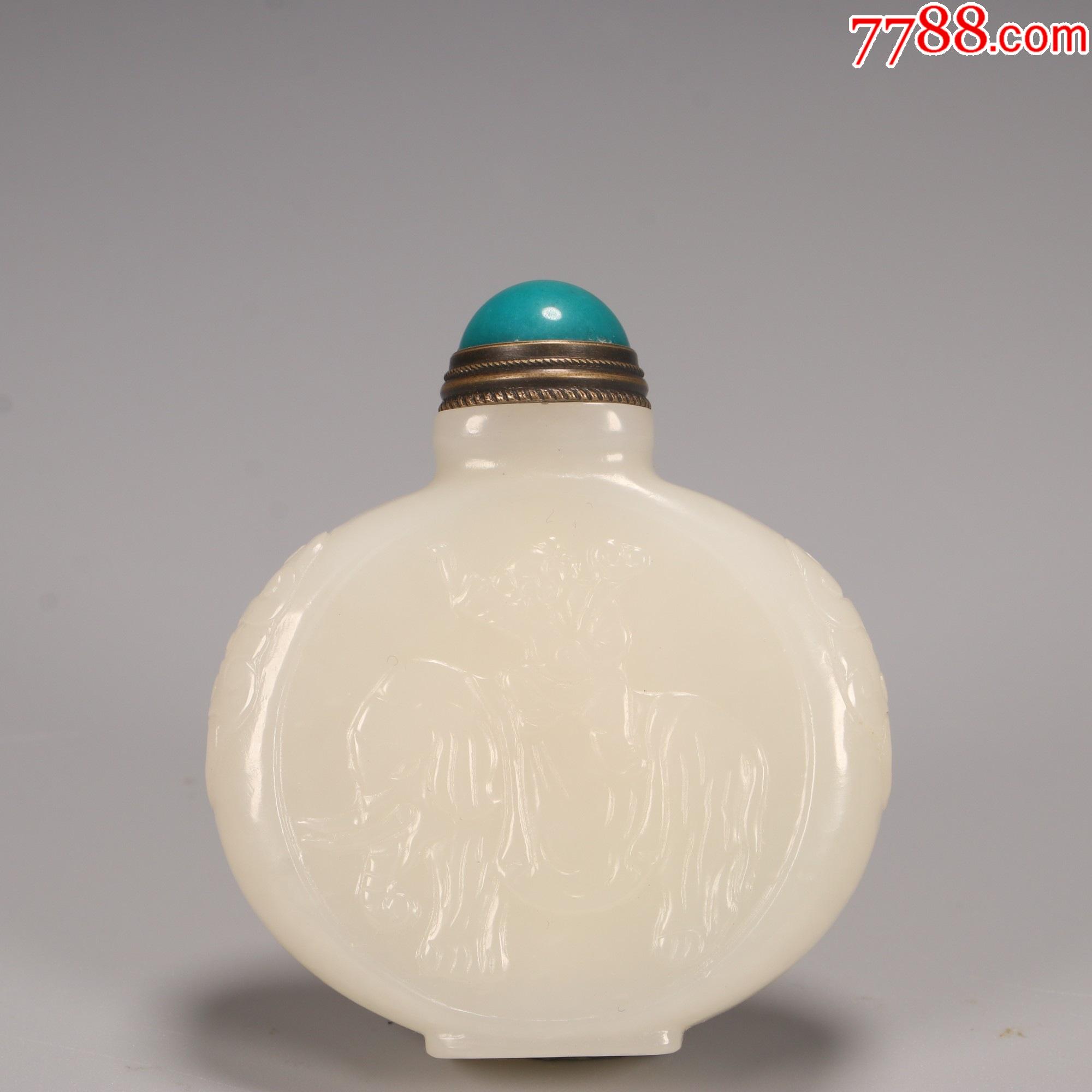 和田白玉童子戏象诗文鼻烟壶_价格6000元_第1张_7788收藏__收藏热线