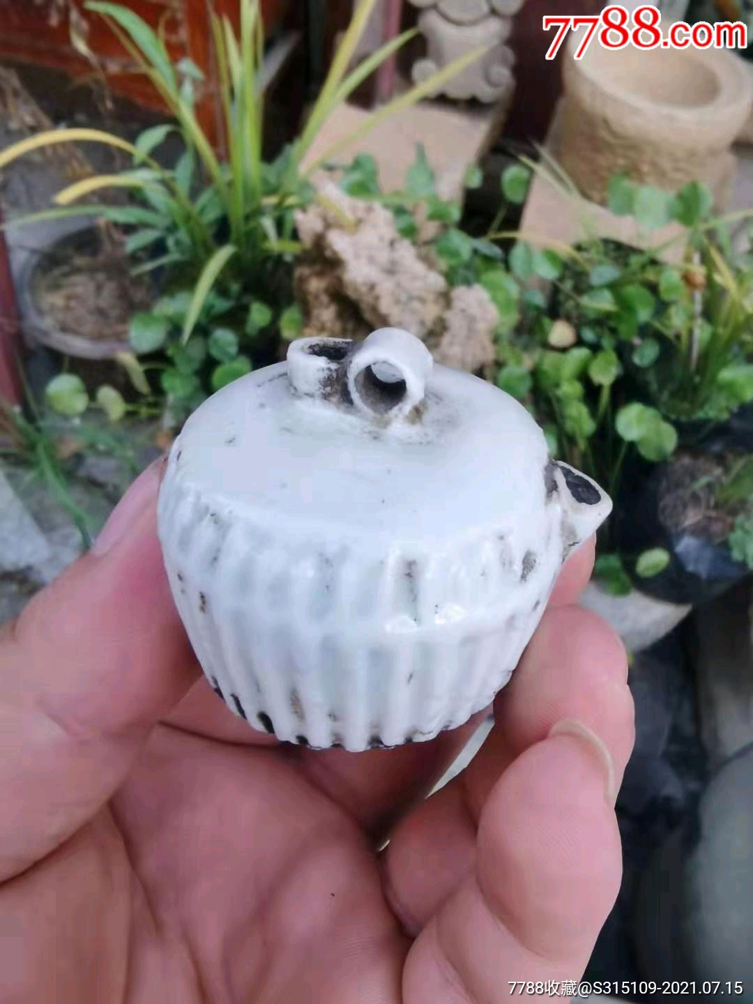 清代德化窑文房水滴釉水靓丽壶嘴有点磕皮