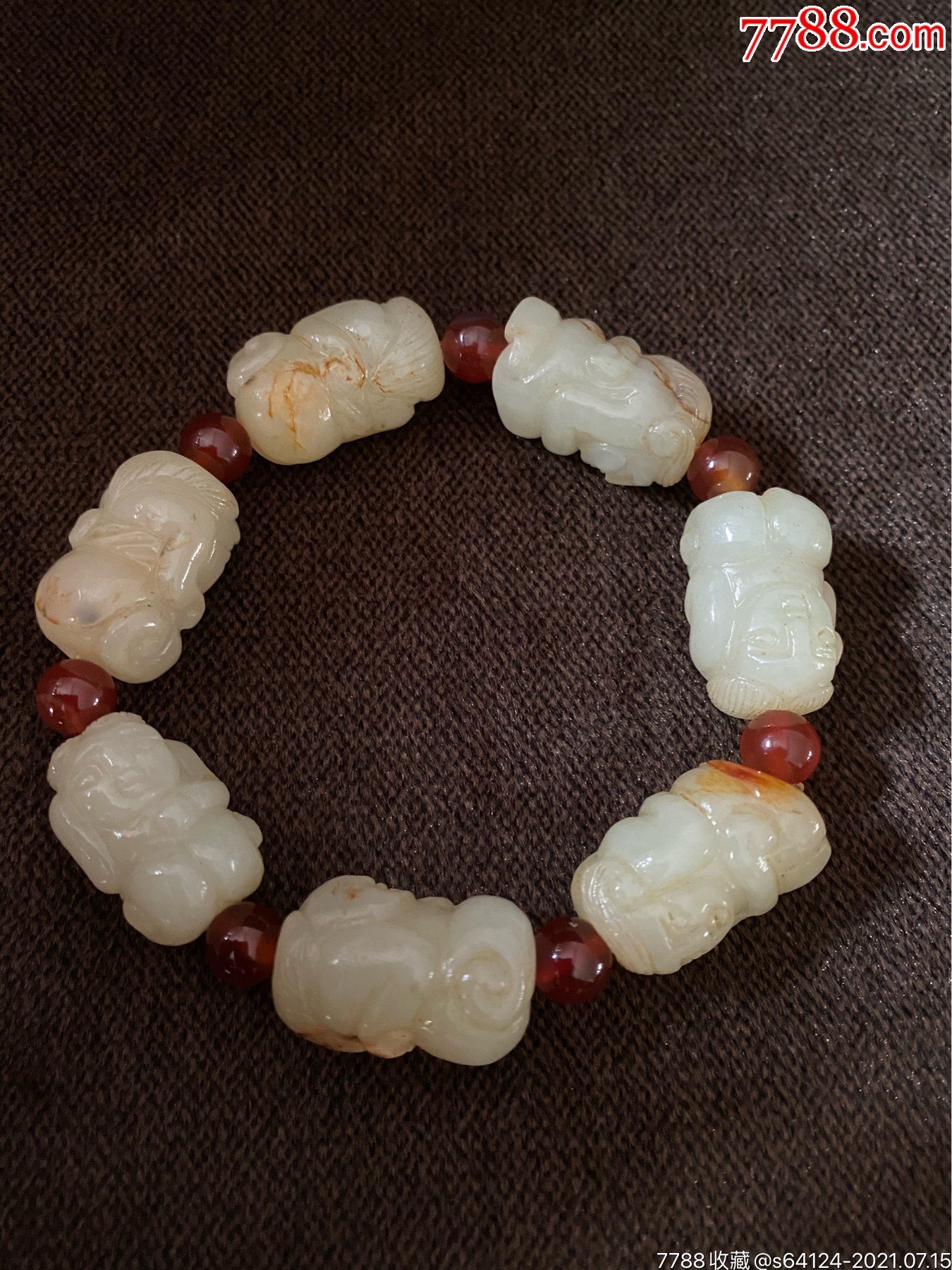 精品汉代和田玉贵人手串