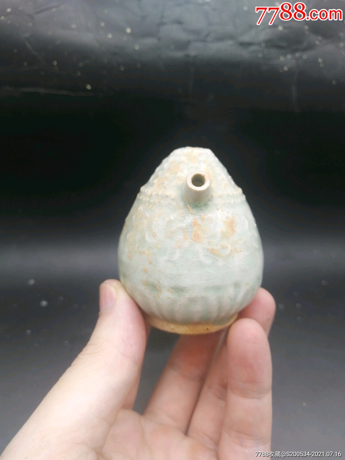 瓷器古玩古董收藏文房水滴礼品摆件高古老窑宋瓷精美宋代影青瓷满工文