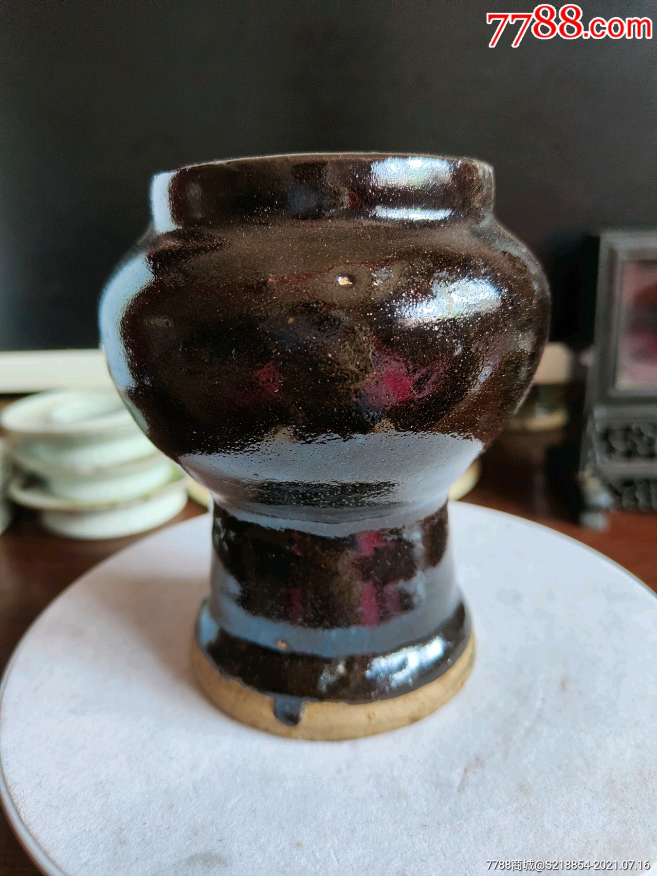 清代全品黑釉罐