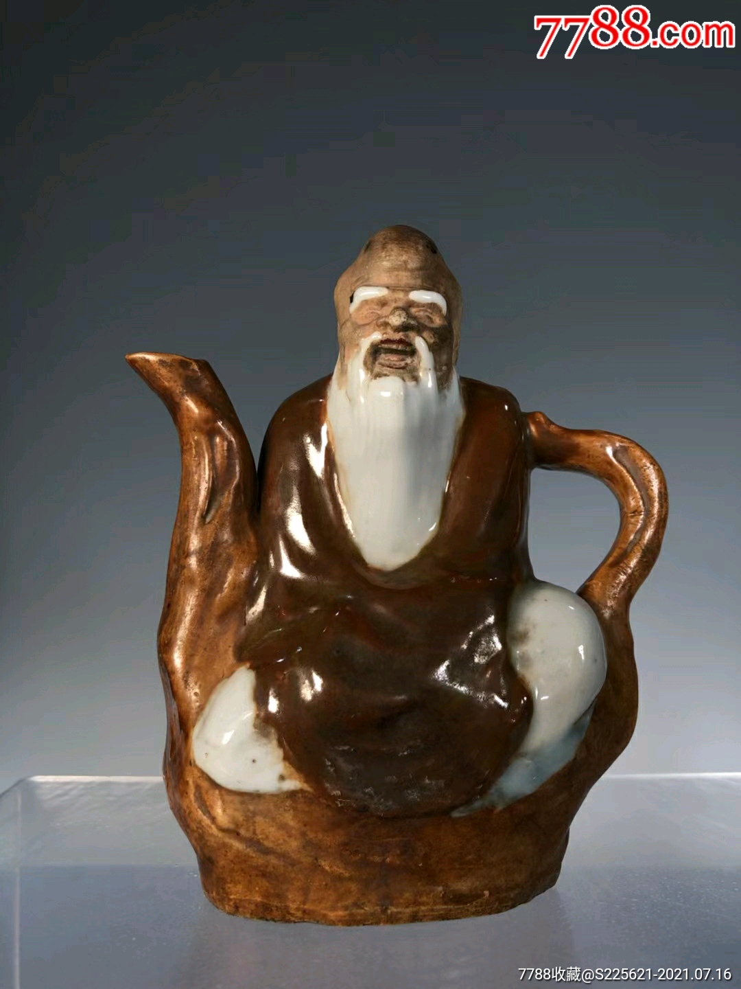 民国石湾窑寿星型酒壶