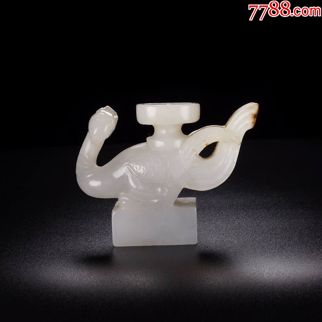 和田玉凤鸟灯台a101s9f