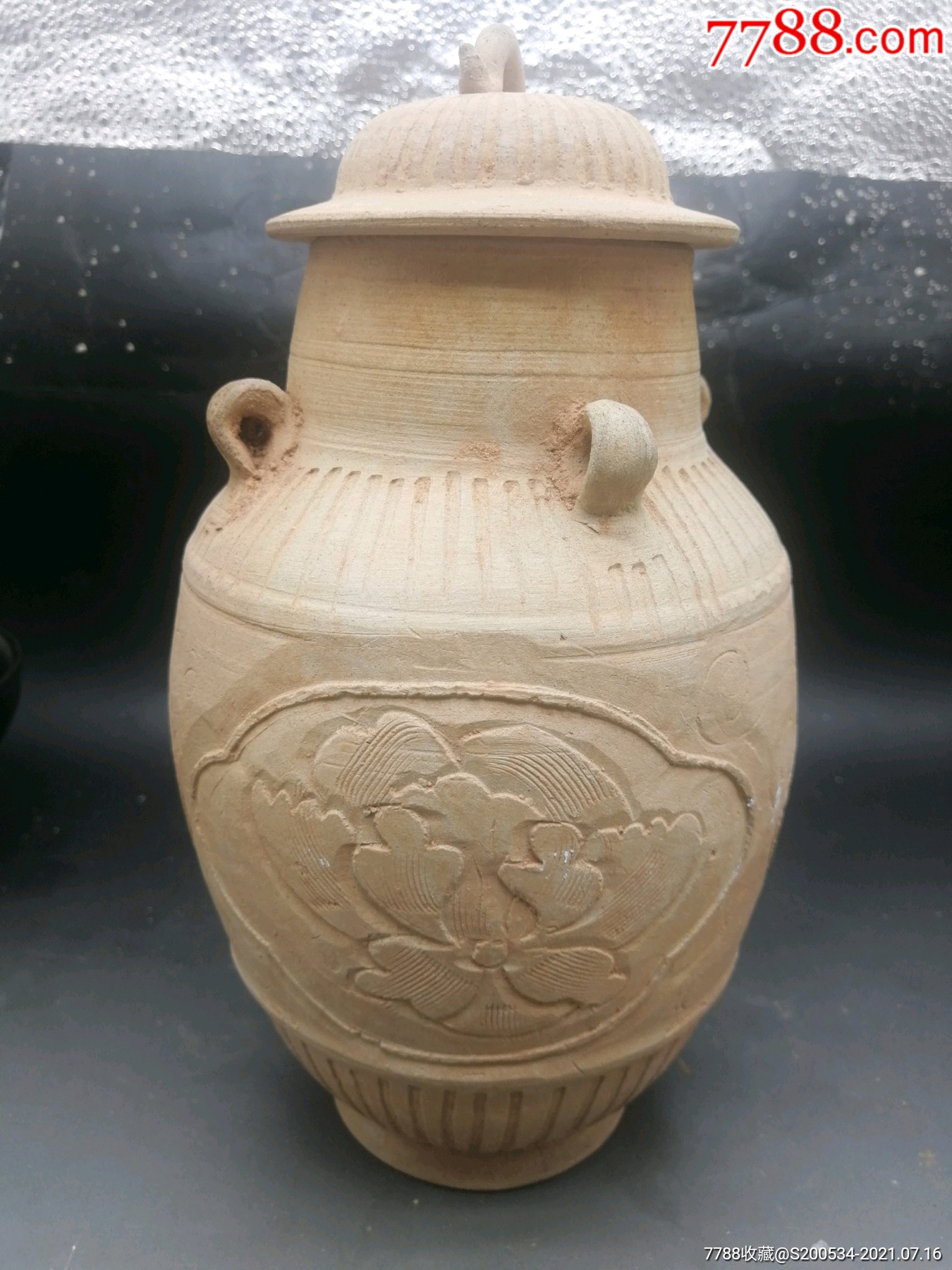 瓷器古玩收藏古董陶器宋瓷高古老窑礼品摆件投资升值精美宋代刻花四系