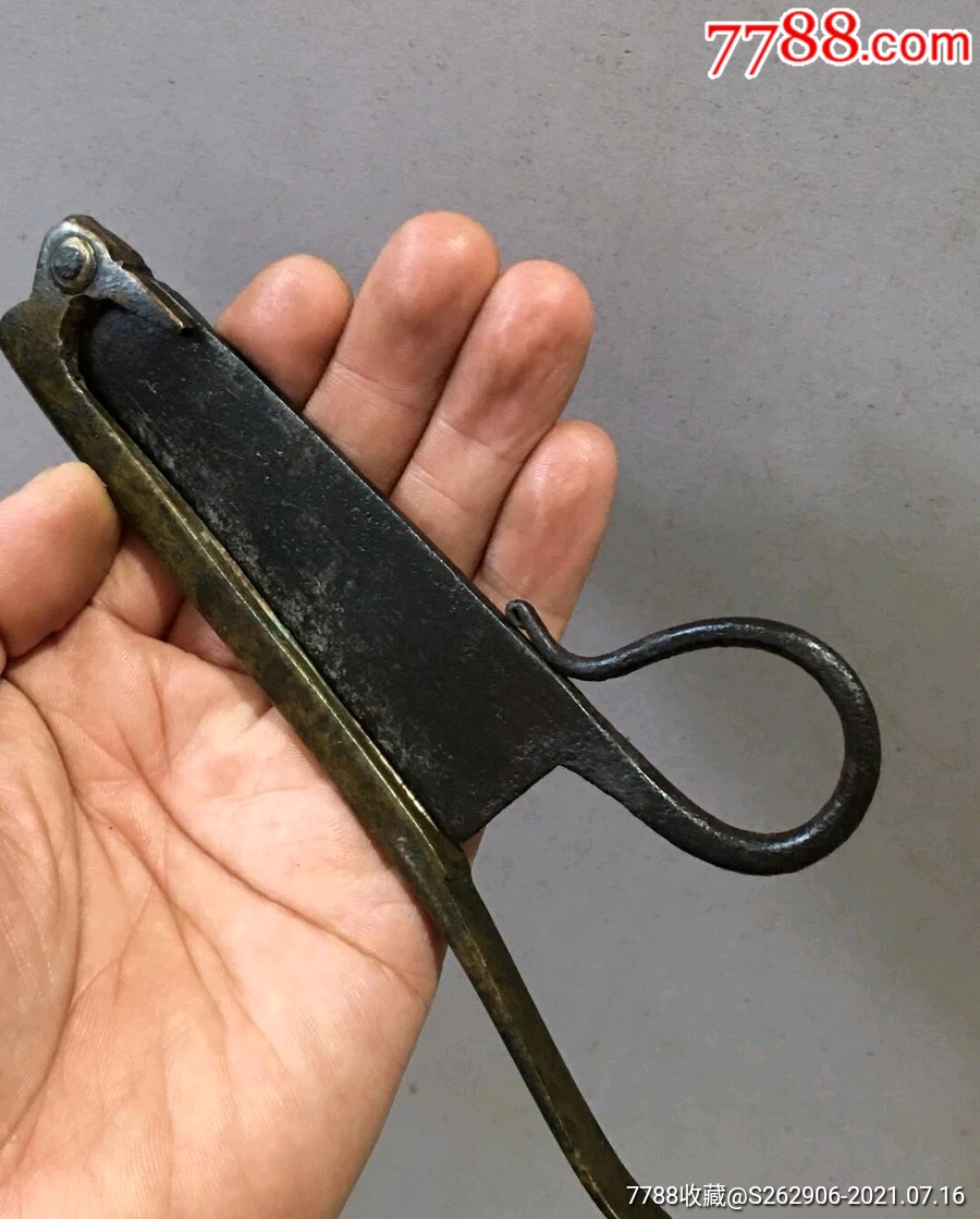 清代铜药刀中医文化收藏