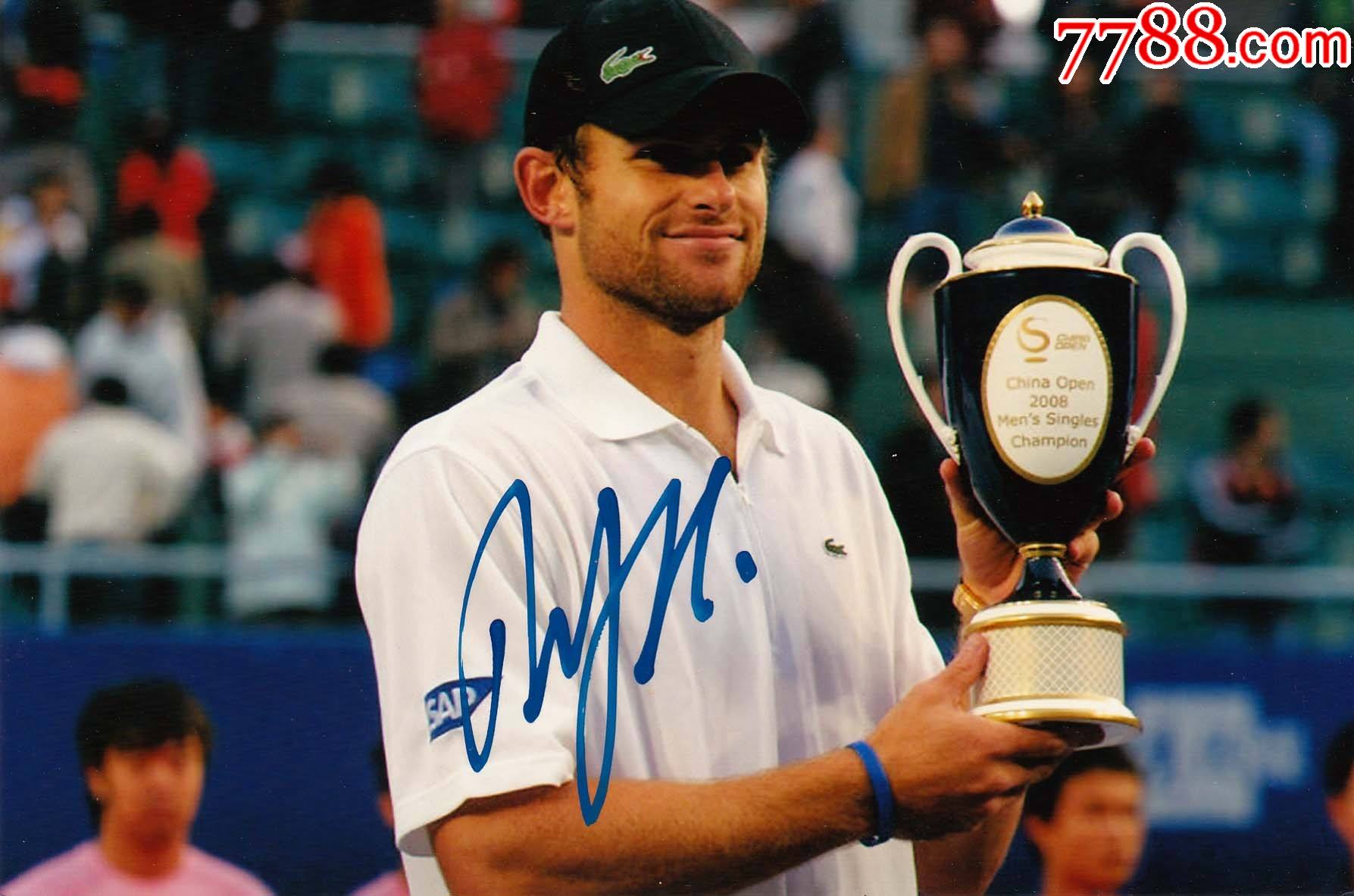 官方正品a正版网球明星安迪罗迪克亲笔签名照送礼佳品生日礼物珍藏