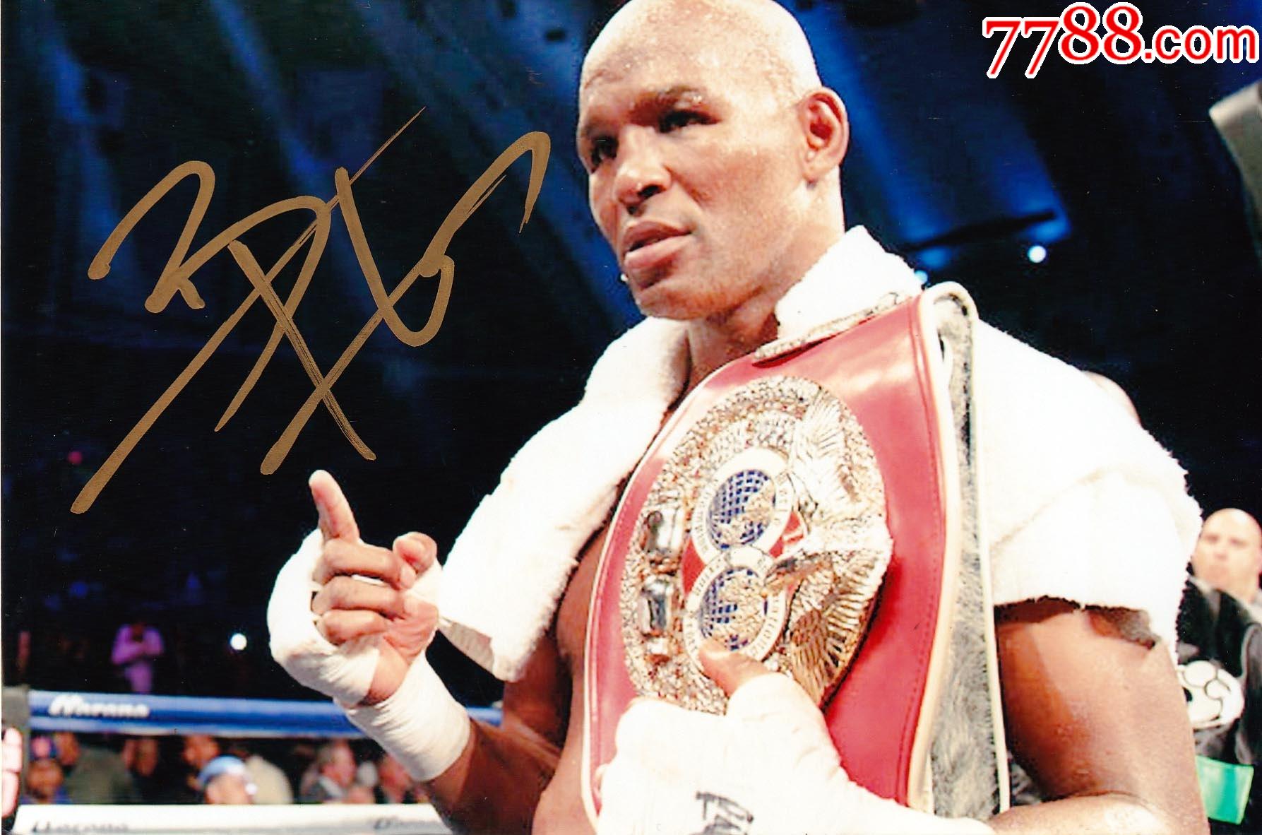 官方正品正版拳击重量级拳王金腰带伯纳德霍普亲笔签名照送礼佳品珍藏