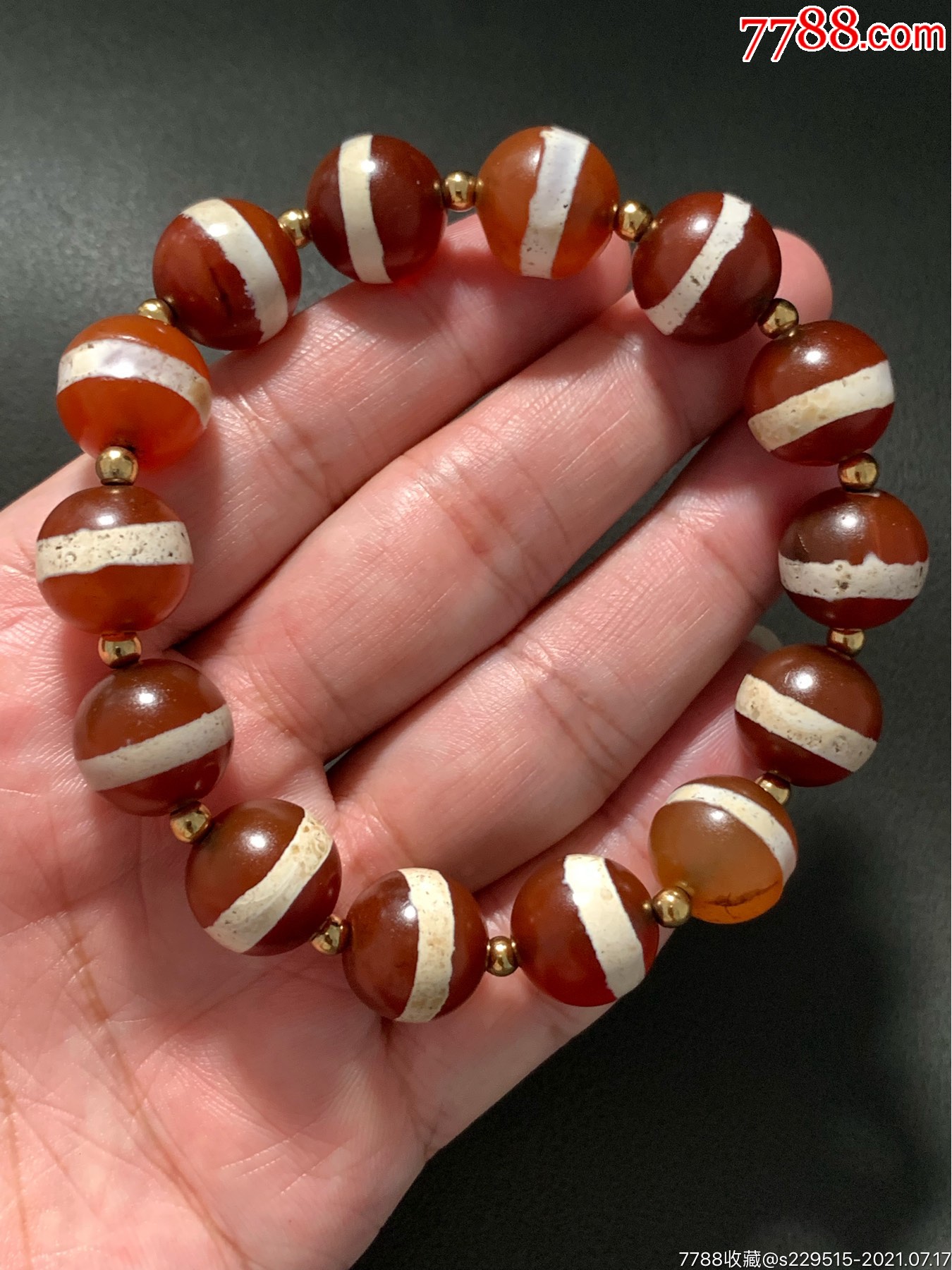 藏传一线药师天珠手串14颗