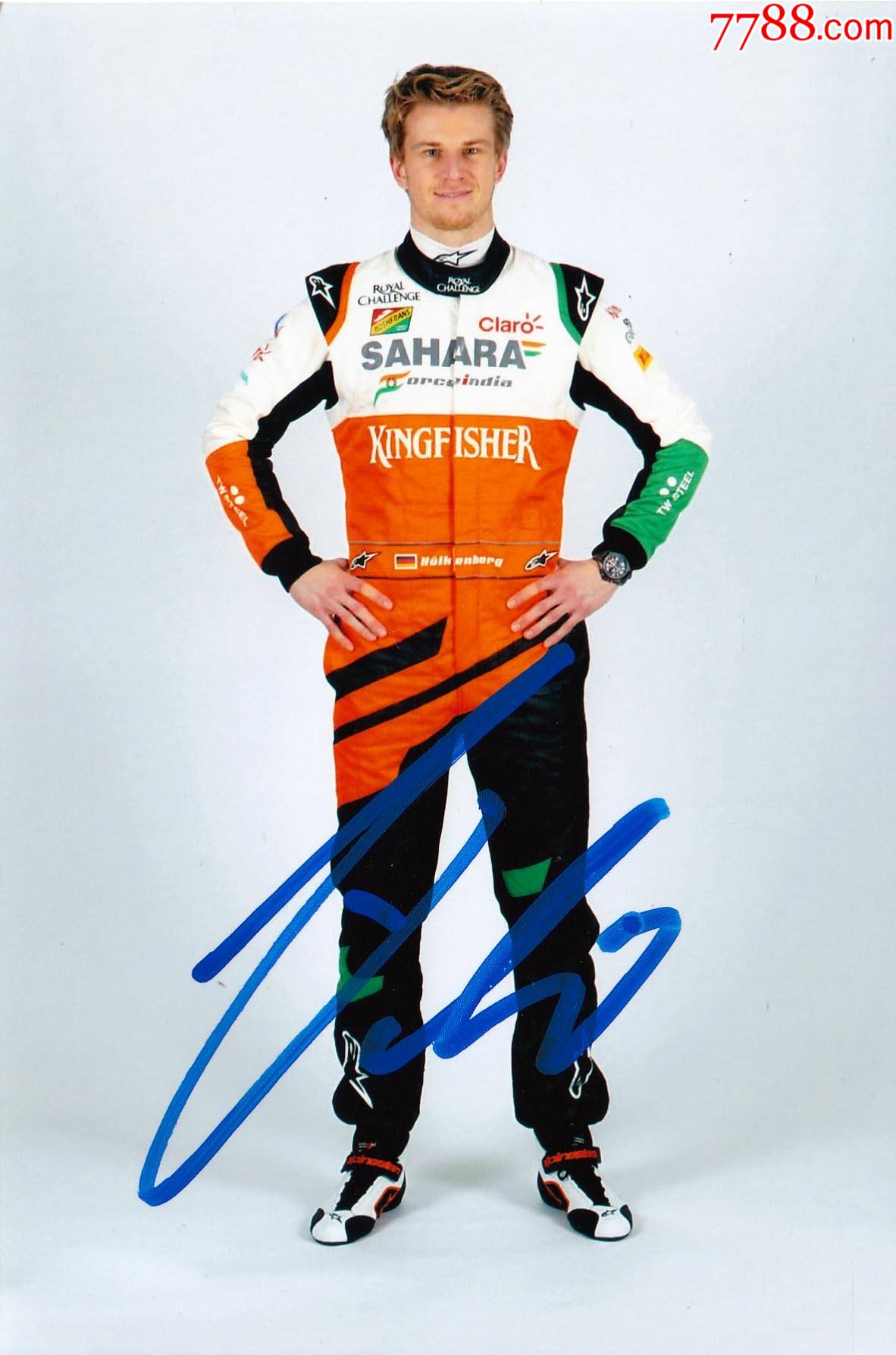 官方正品a-f1赛车霍肯伯格亲笔签名照-送礼佳品生日礼物珍藏