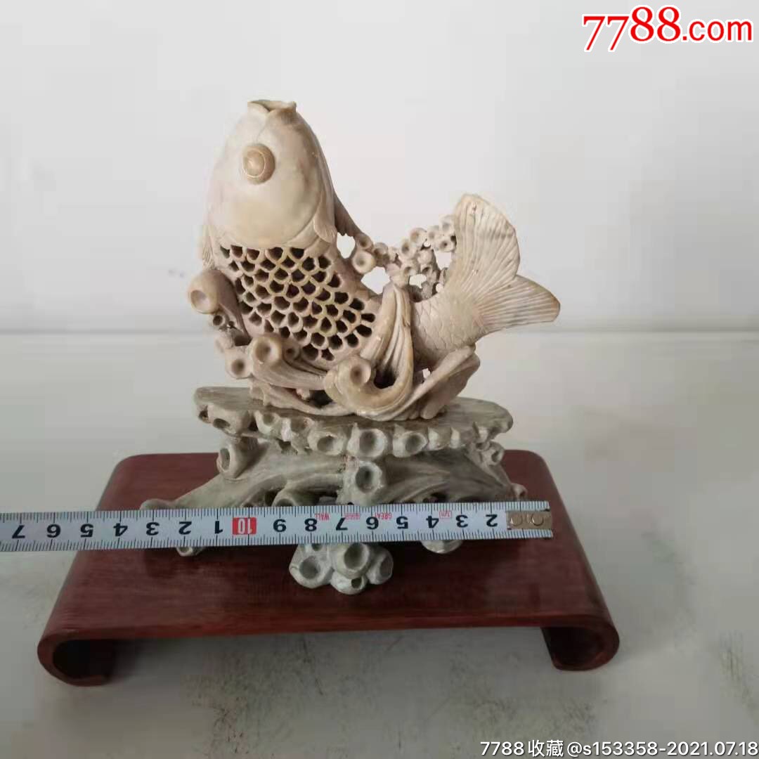 老寿山石鱼一个,_其他奇石/岩石_盛世古玩古典家具店【7788收藏__收藏