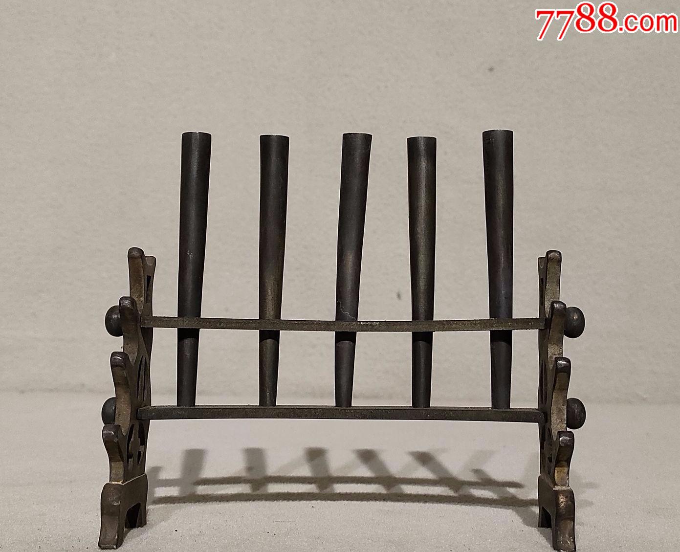 清代文案摆件铜笔架-价格:580元-se81492945-笔架/笔搁-零售-7788
