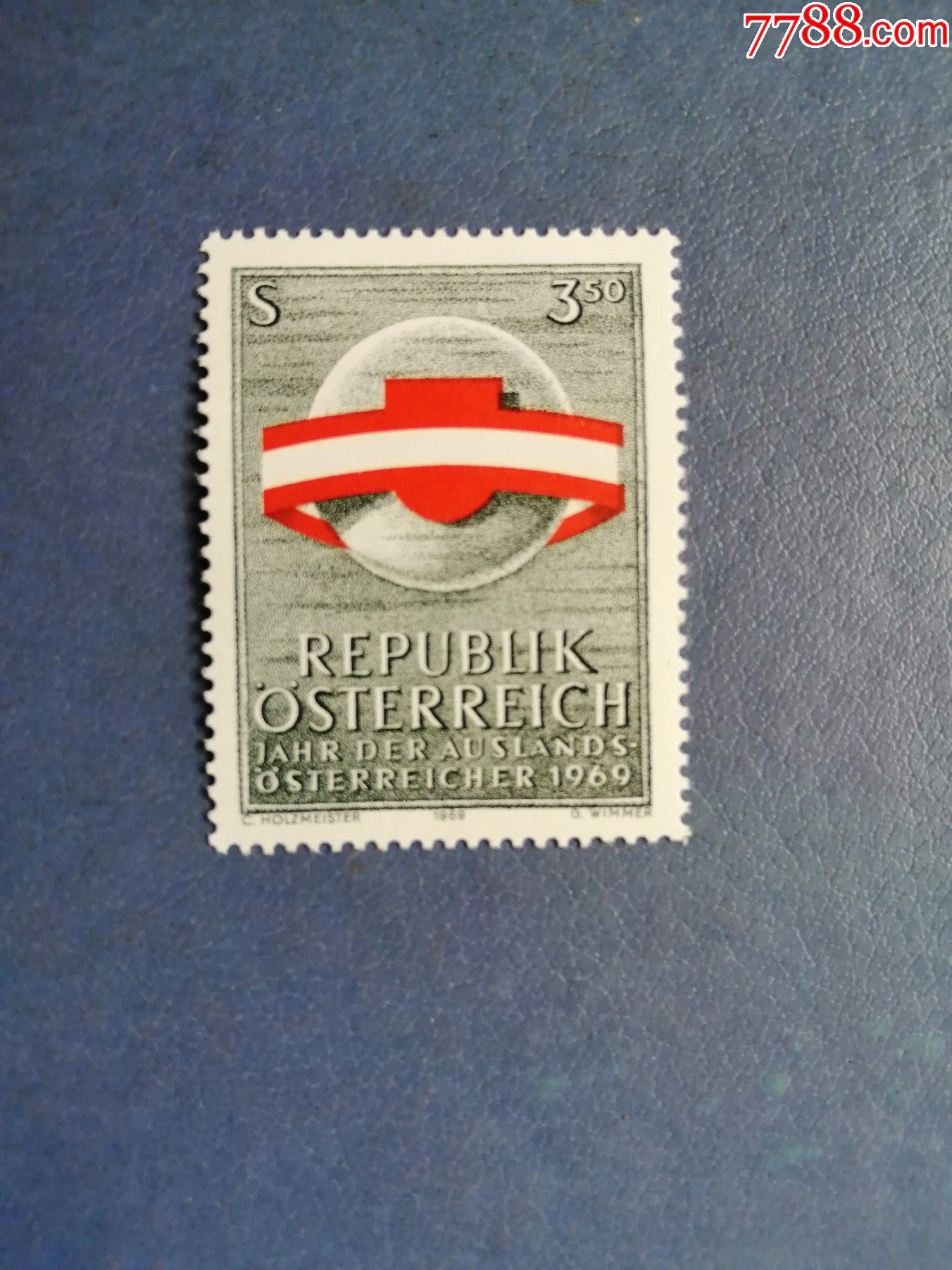 奥地利邮票1969年国外侨民年1全无邮戳新票