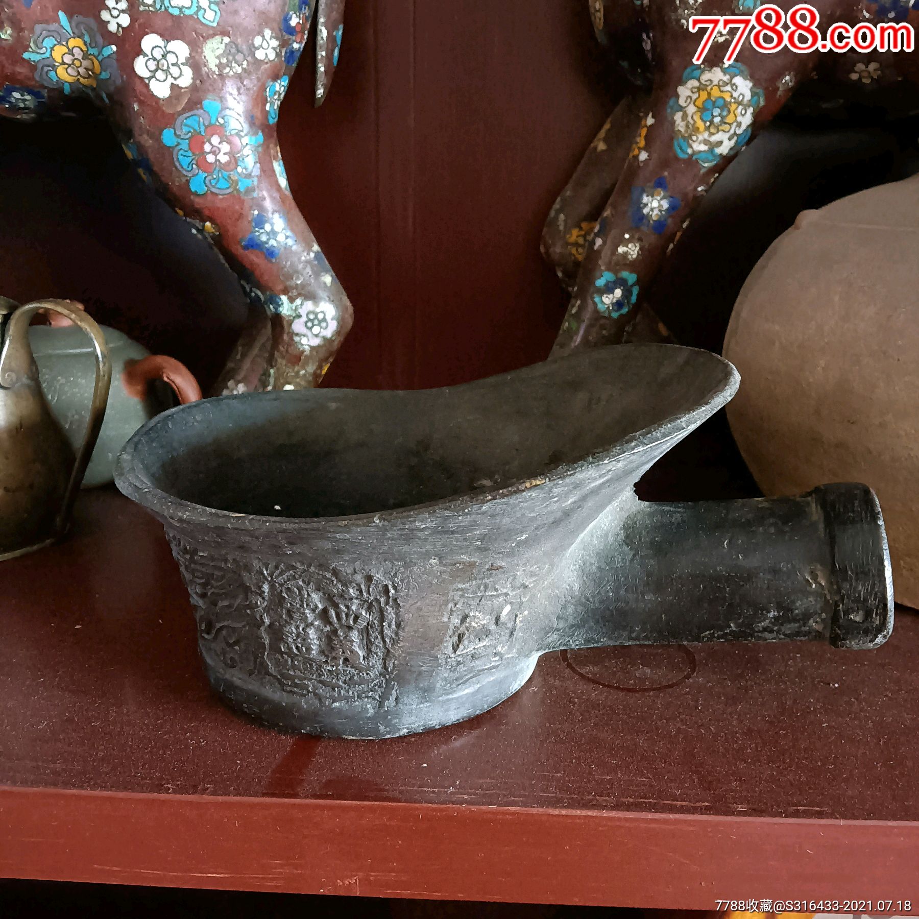 清代名家"西义丰造"雕花铜熨斗_价格2200元【老老货】_第1张_7788收藏