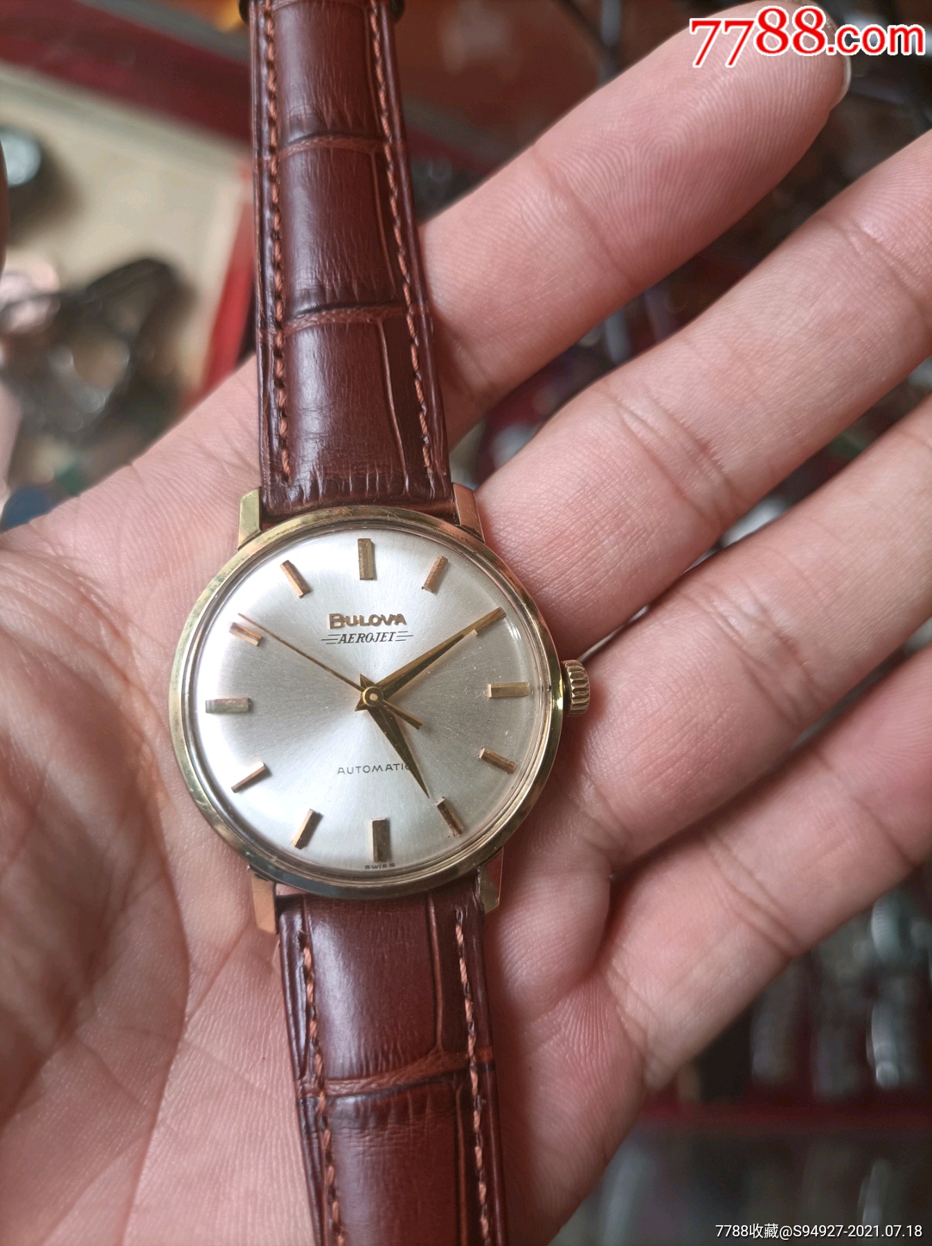 宝路华包金自动男表