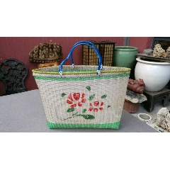 80年代手编提篮1987年买菜篮