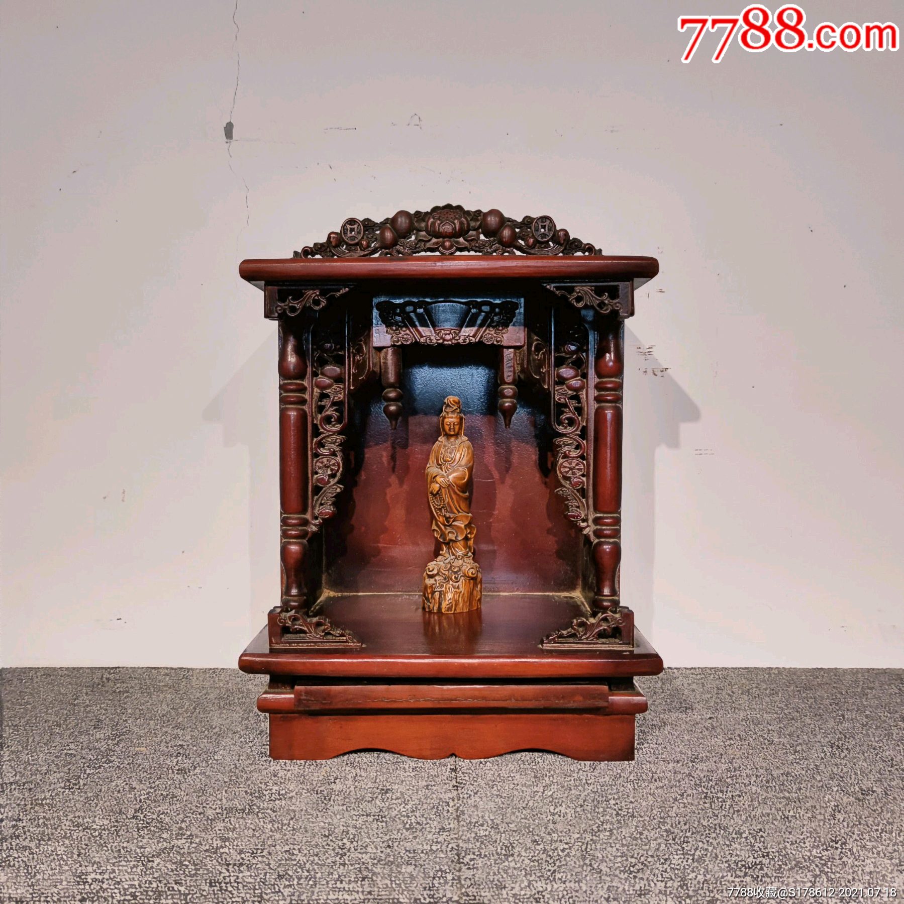 木制‖神龛佛龛神椟主要用来供奉神佛也可用来放置祖宗灵牌尺寸品相见