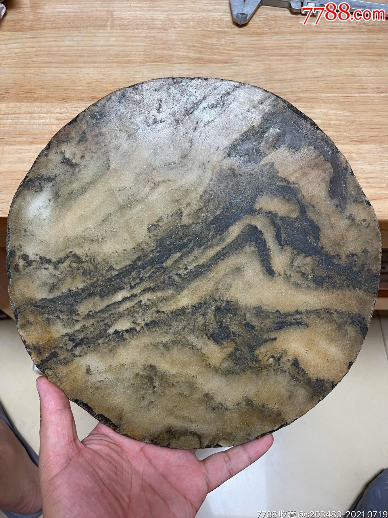 清末民国纯天然云南大理石板天然石画石版画老大理石板