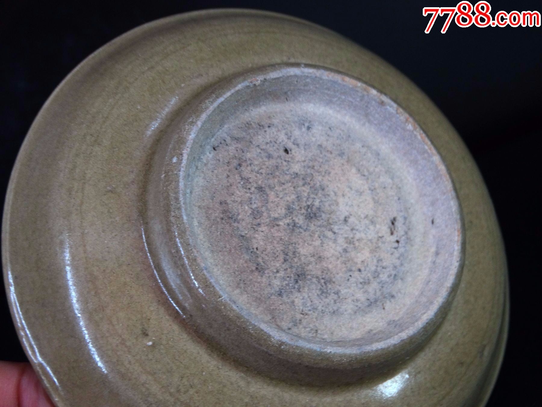 91古玩古董高古老窑陶器瓷器宋保老包真元代福建窑口龙泉窑印花洗