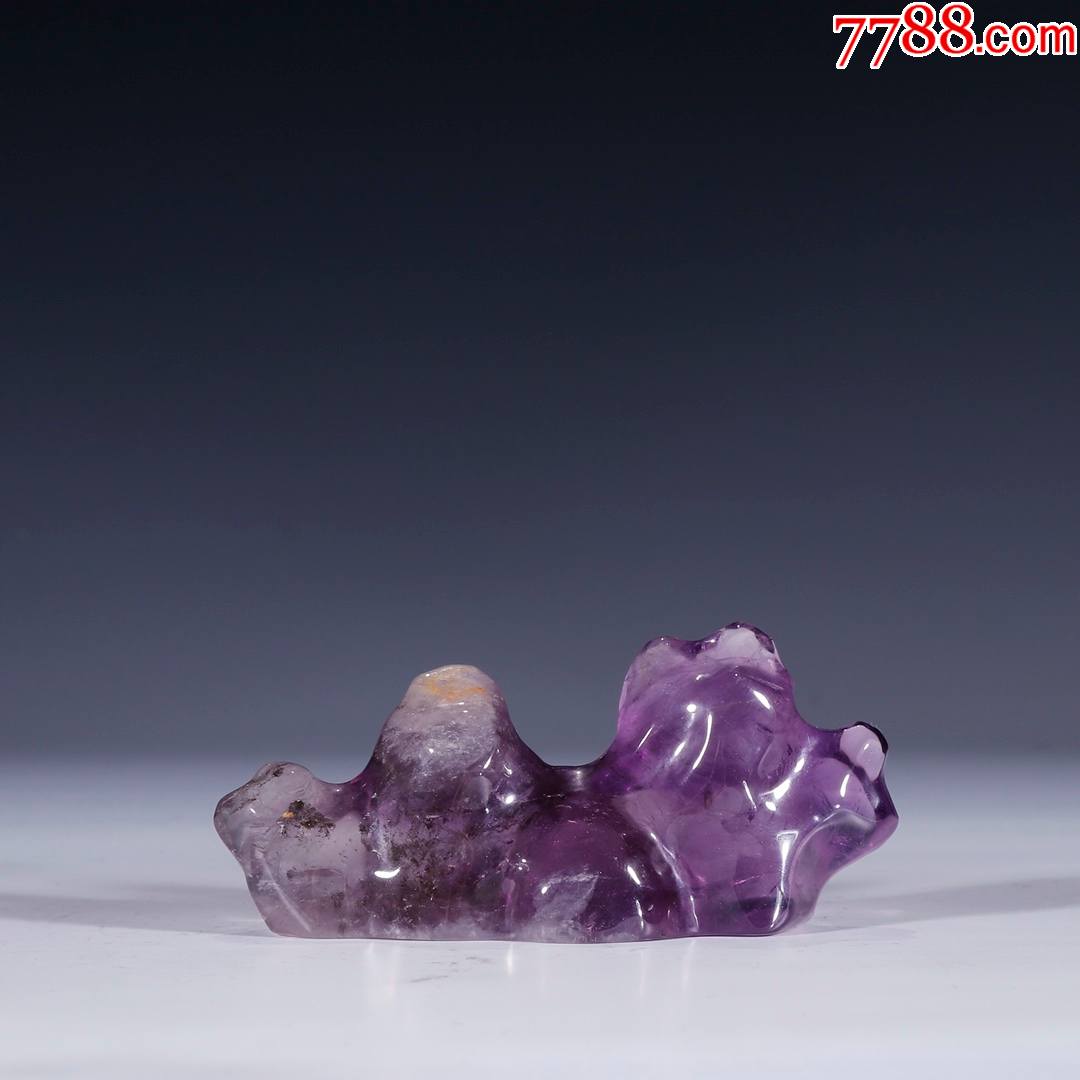 回流紫水晶随型山子笔架