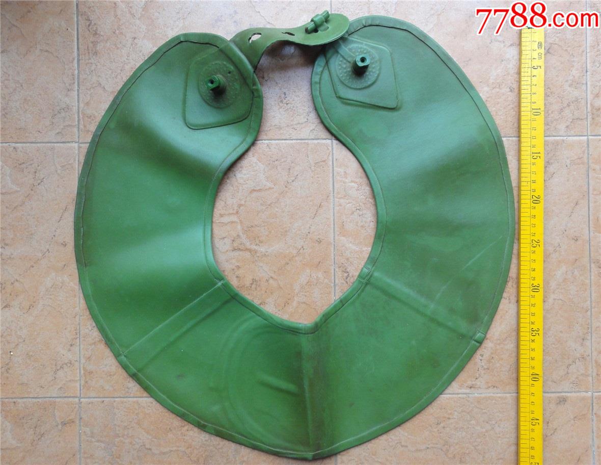 怀旧收藏2107早期我军配发87式加厚双气囊天然橡胶救生圈