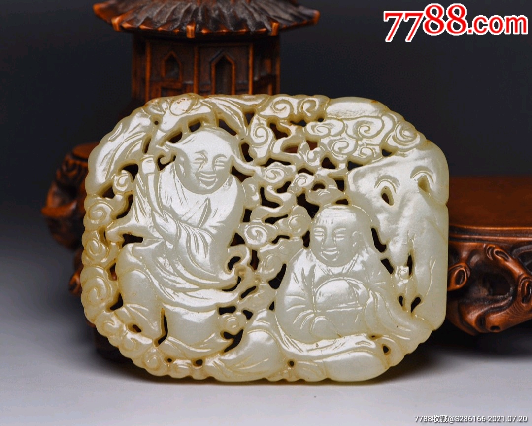 和田玉和合二仙不议价