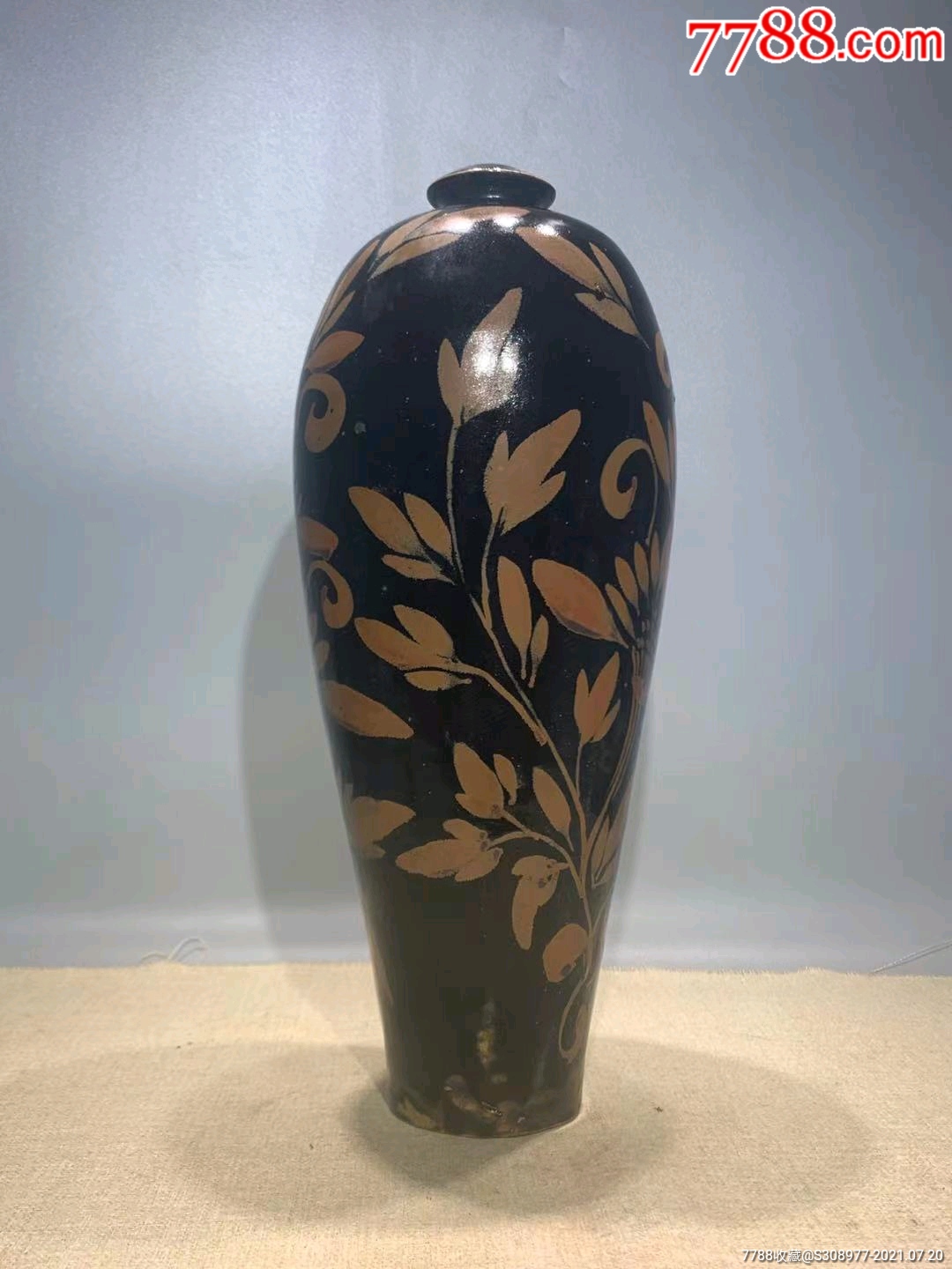 宋磁州窑铁锈花梅瓶_价格1200元【老鹿收藏】_第1张_7788收藏__收藏