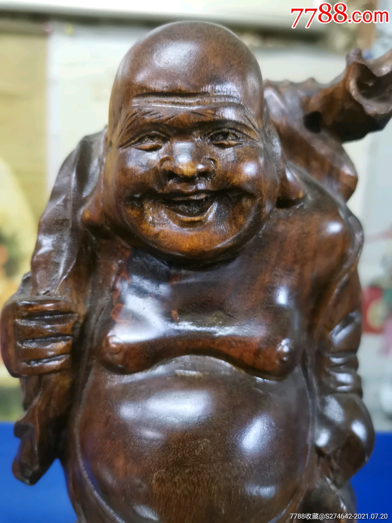 木佛像/人像 >> 日本回流布袋和尚摆件滚动鼠标滚轴,图片即可轻松放大