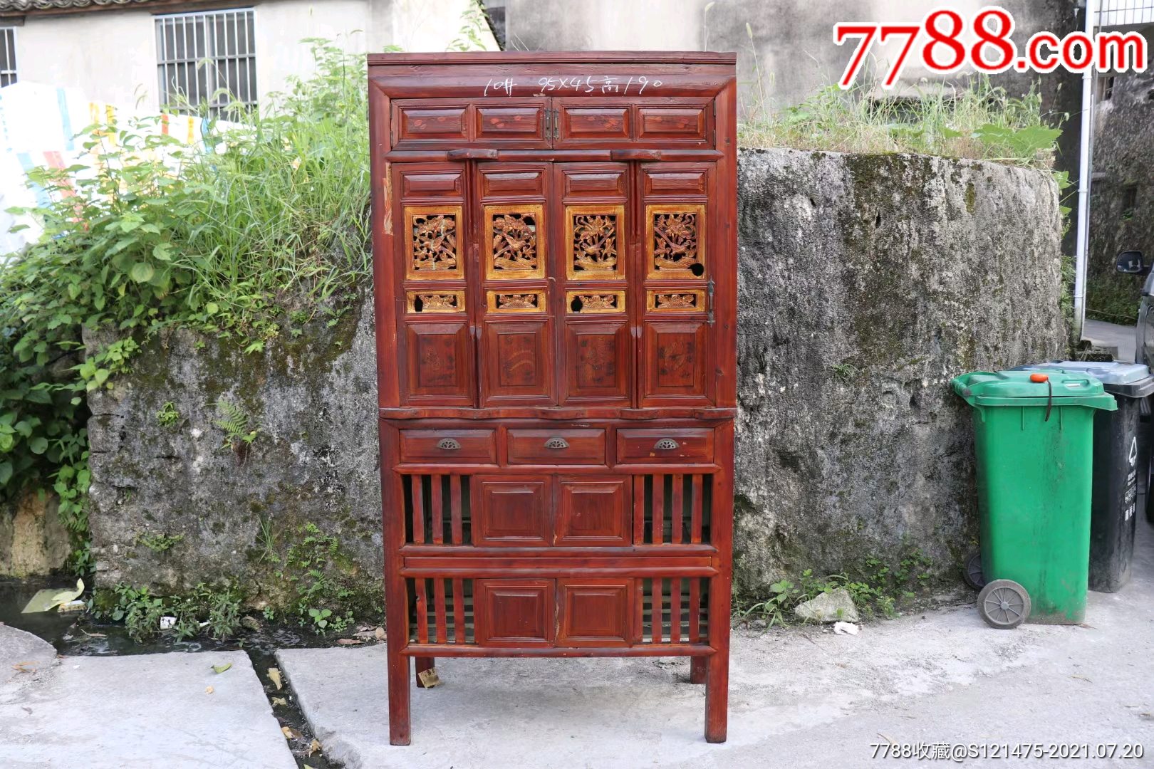 民俗老物件一线货源收购老木雕碗柜橱柜特价800元运费自理