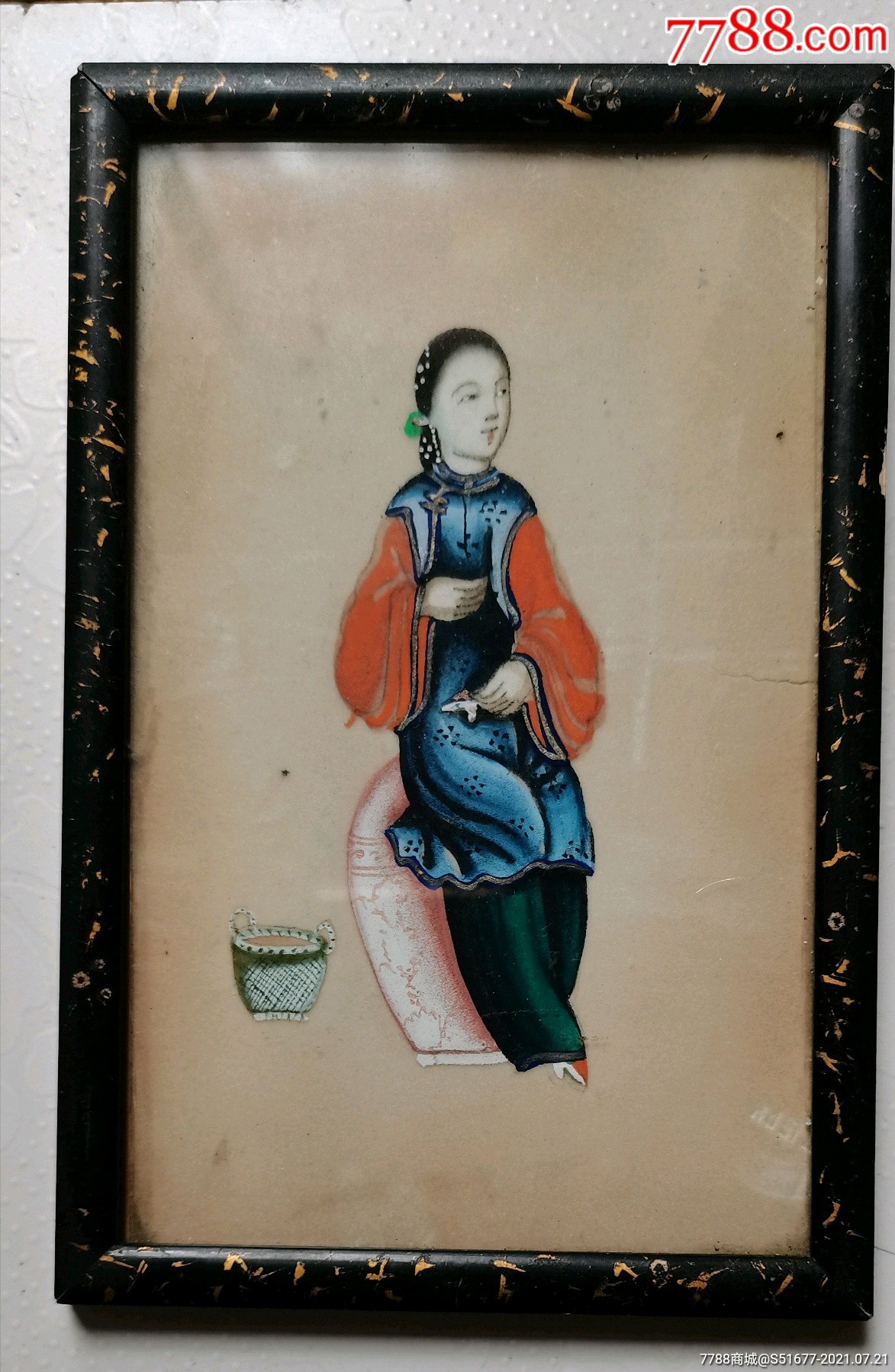 【清代妇女三寸金莲画像-价格:650元-se81553513-人物国画原作-零售