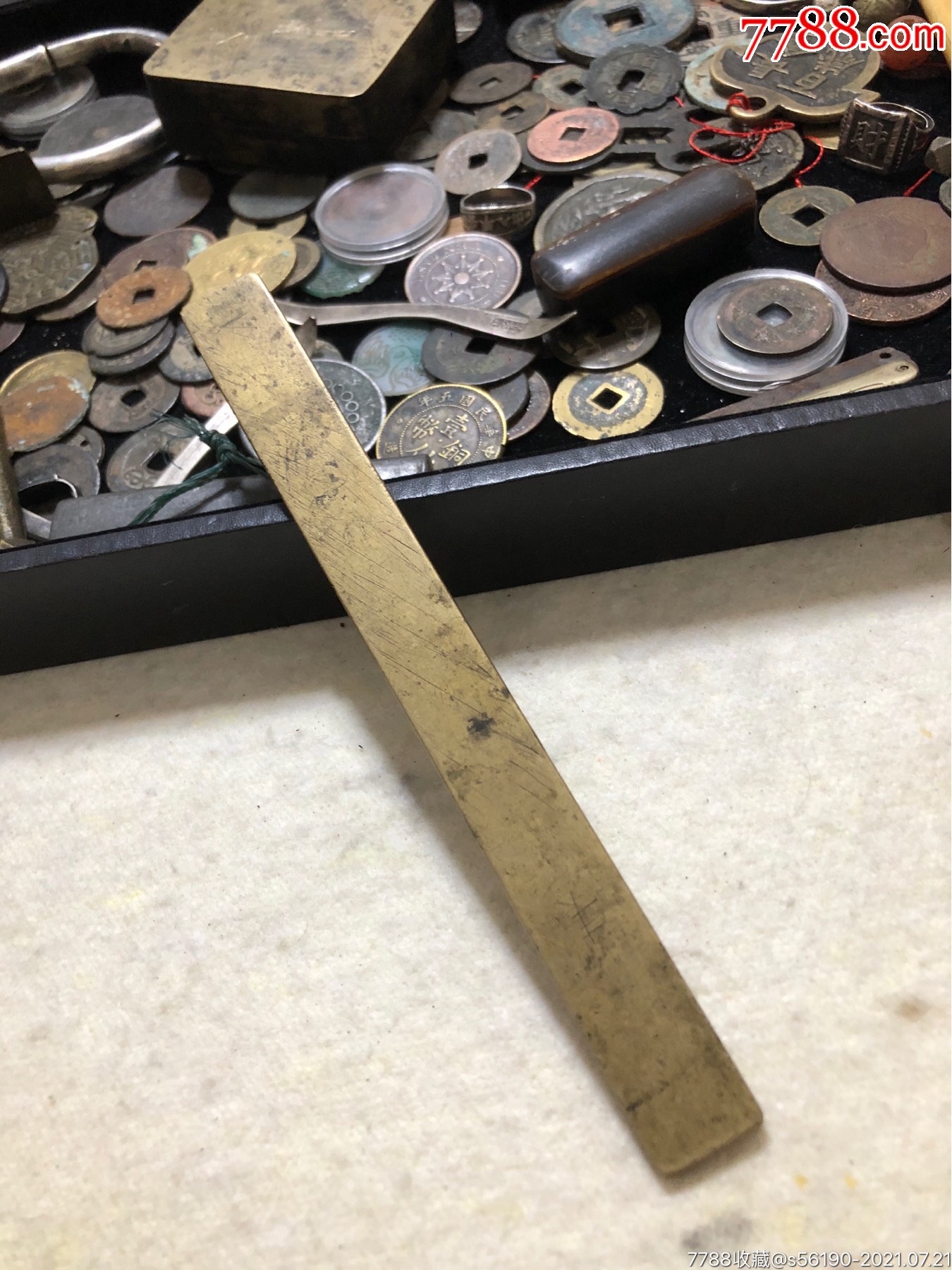 老铜镇尺,文房铜杂件_价格80元_第1张_7788收藏__收藏热线